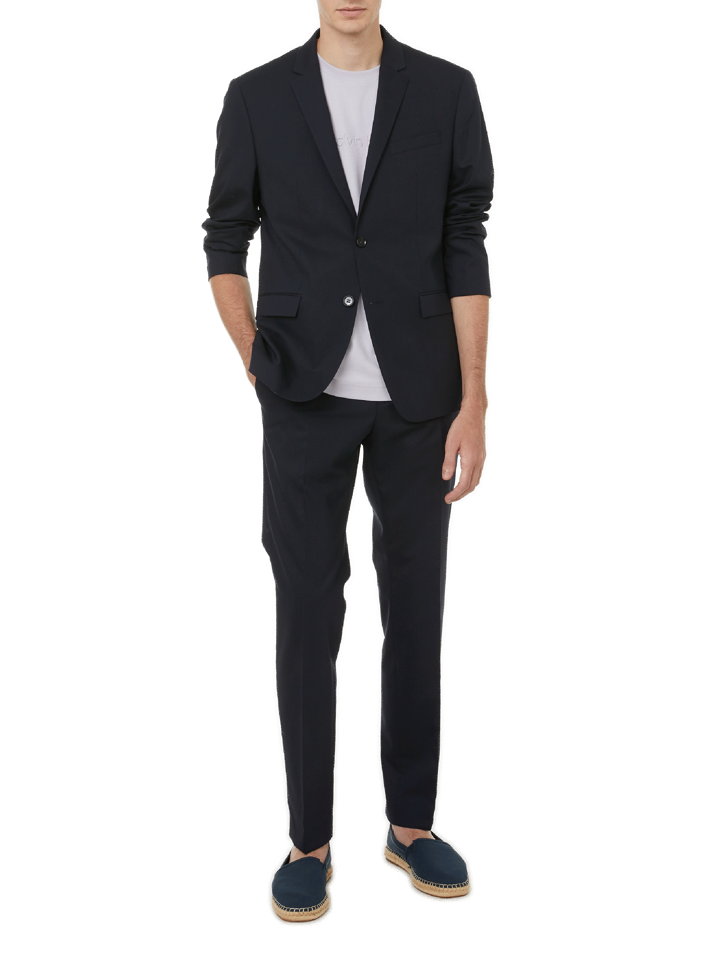 Virgin wool suit jacket CALVIN KLEIN Black