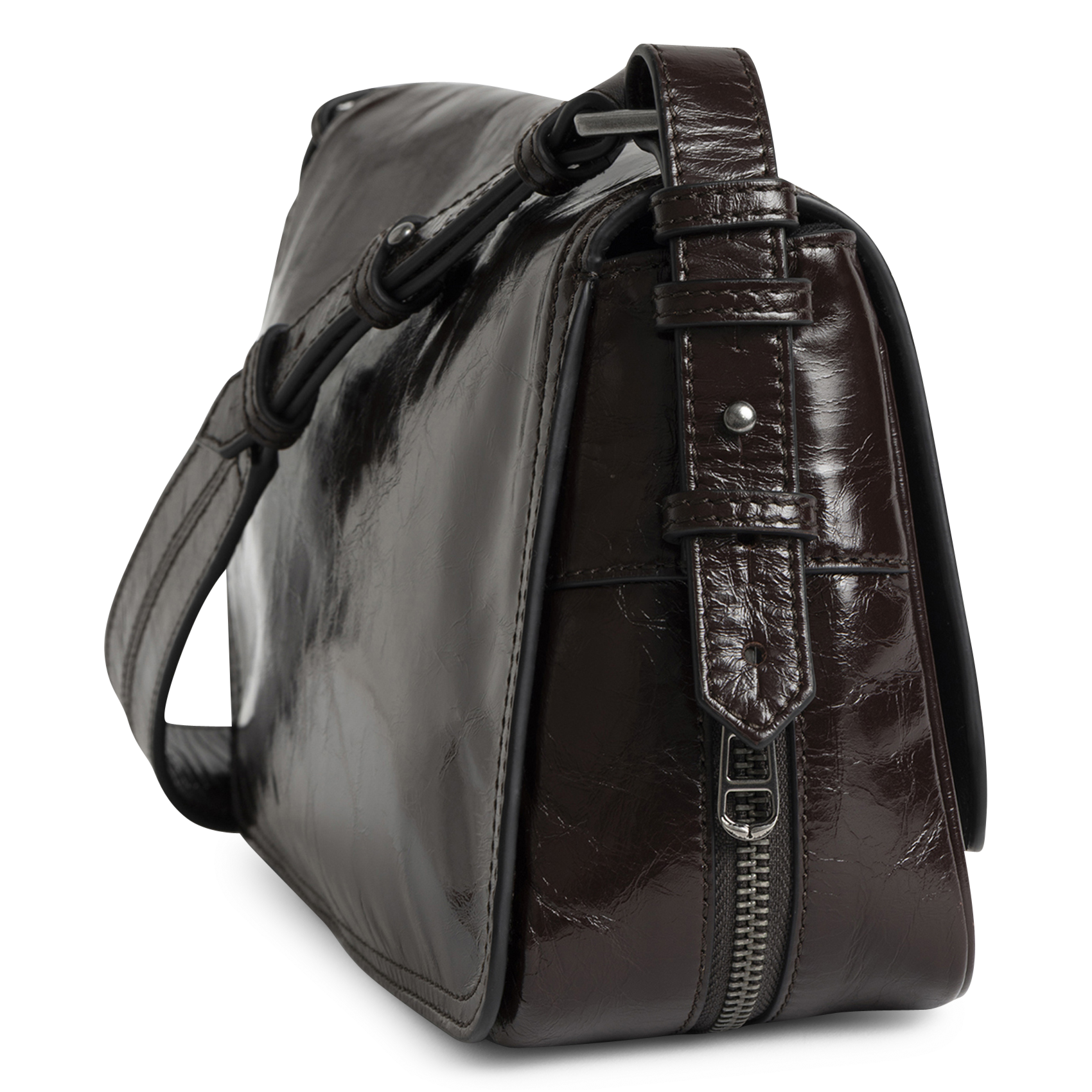 Sac porté épaule en cuir le zouzou ZADIG&VOLTAIRE Marron