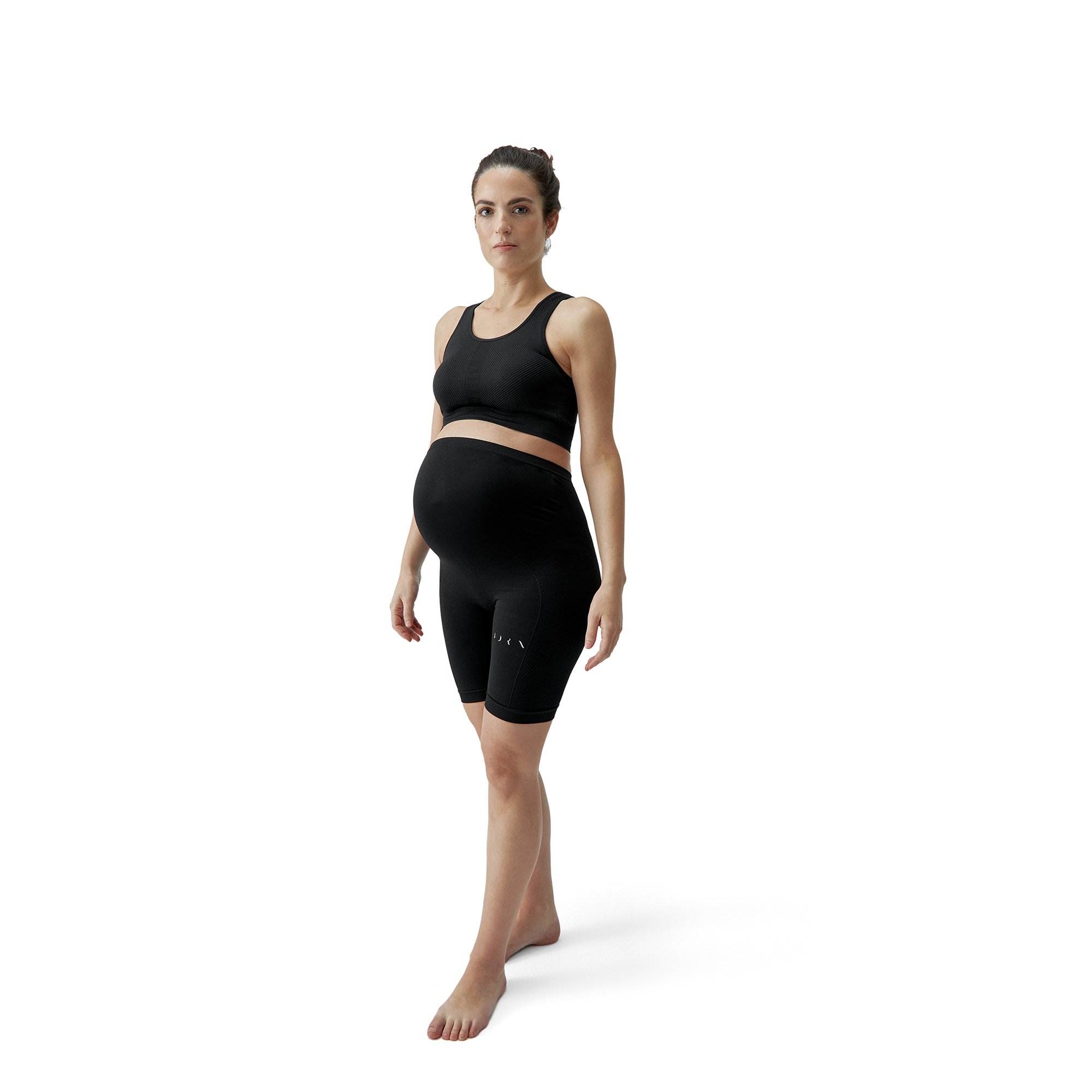 Short moulant de sport maternité seamless mere BORN LIVING YOGA Noir