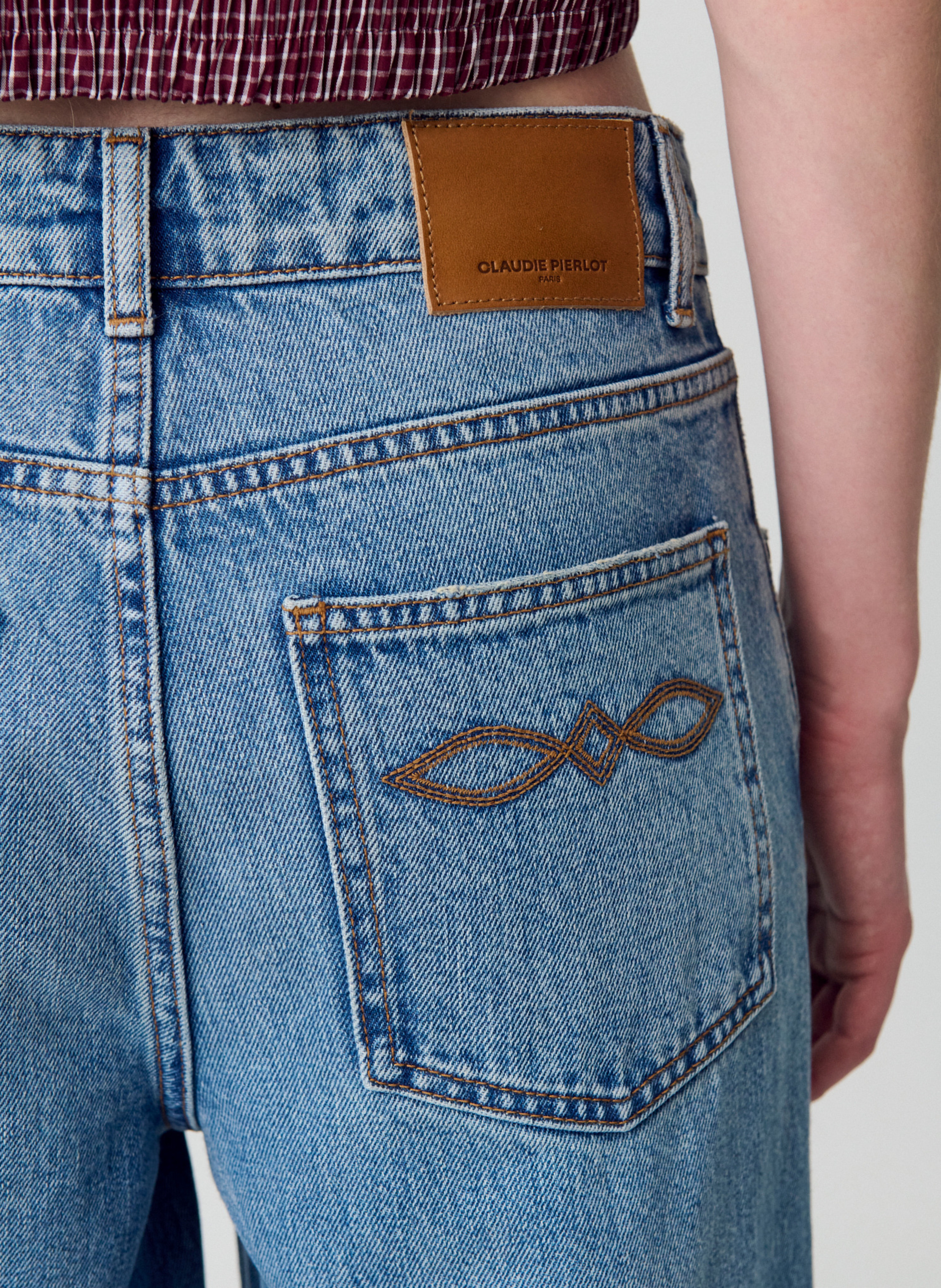 Jean évasé en coton jeanjeanne CLAUDIE PIERLOT Bleu