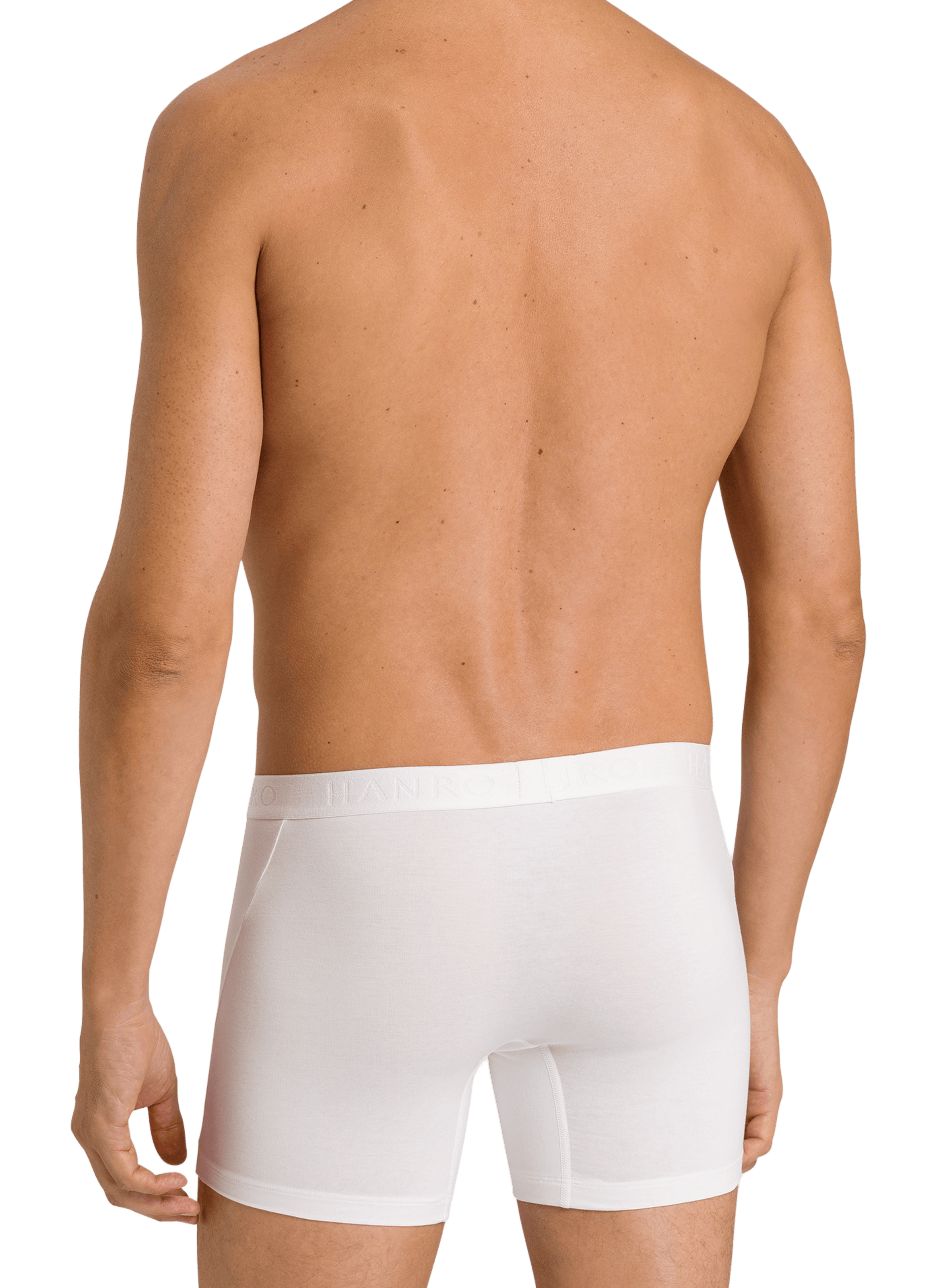 Long cotton boxers HANRO White