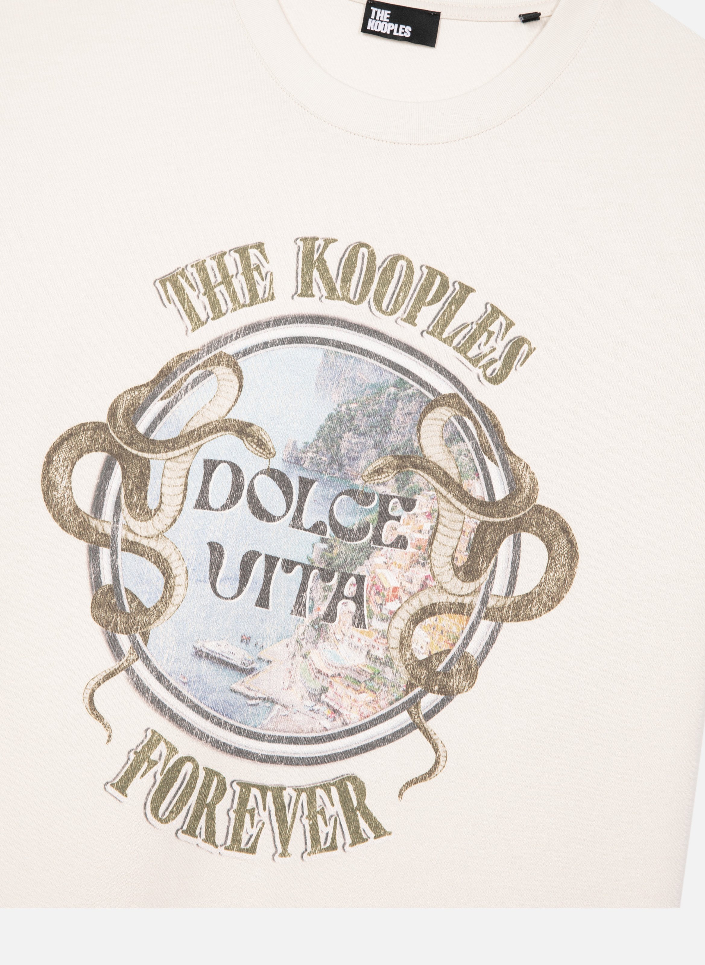 T-shirt avec sérigraphie dolce vita THE KOOPLES Beige