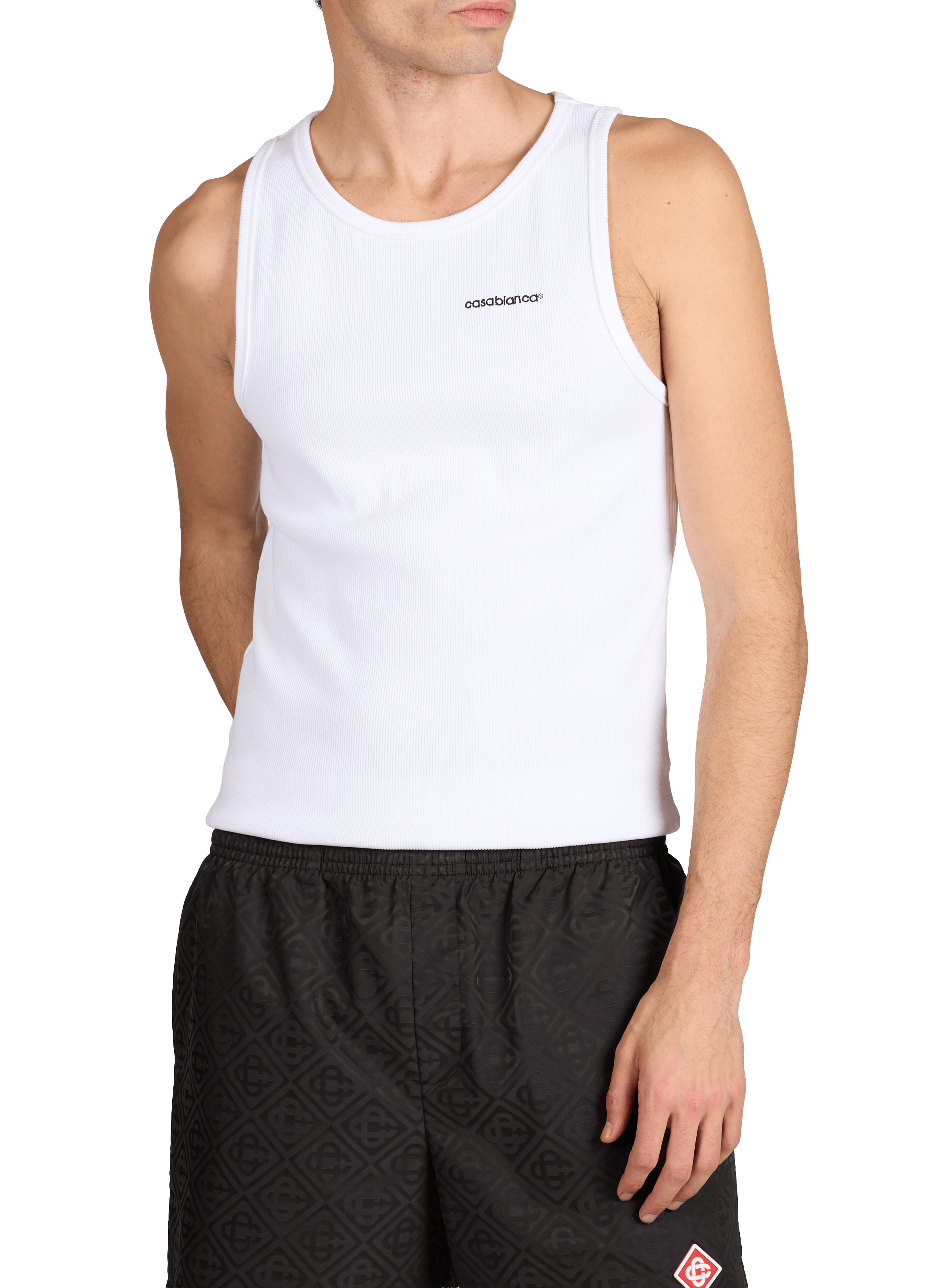 Débardeur à col rond en coton mélangé CASABLANCA PARIS