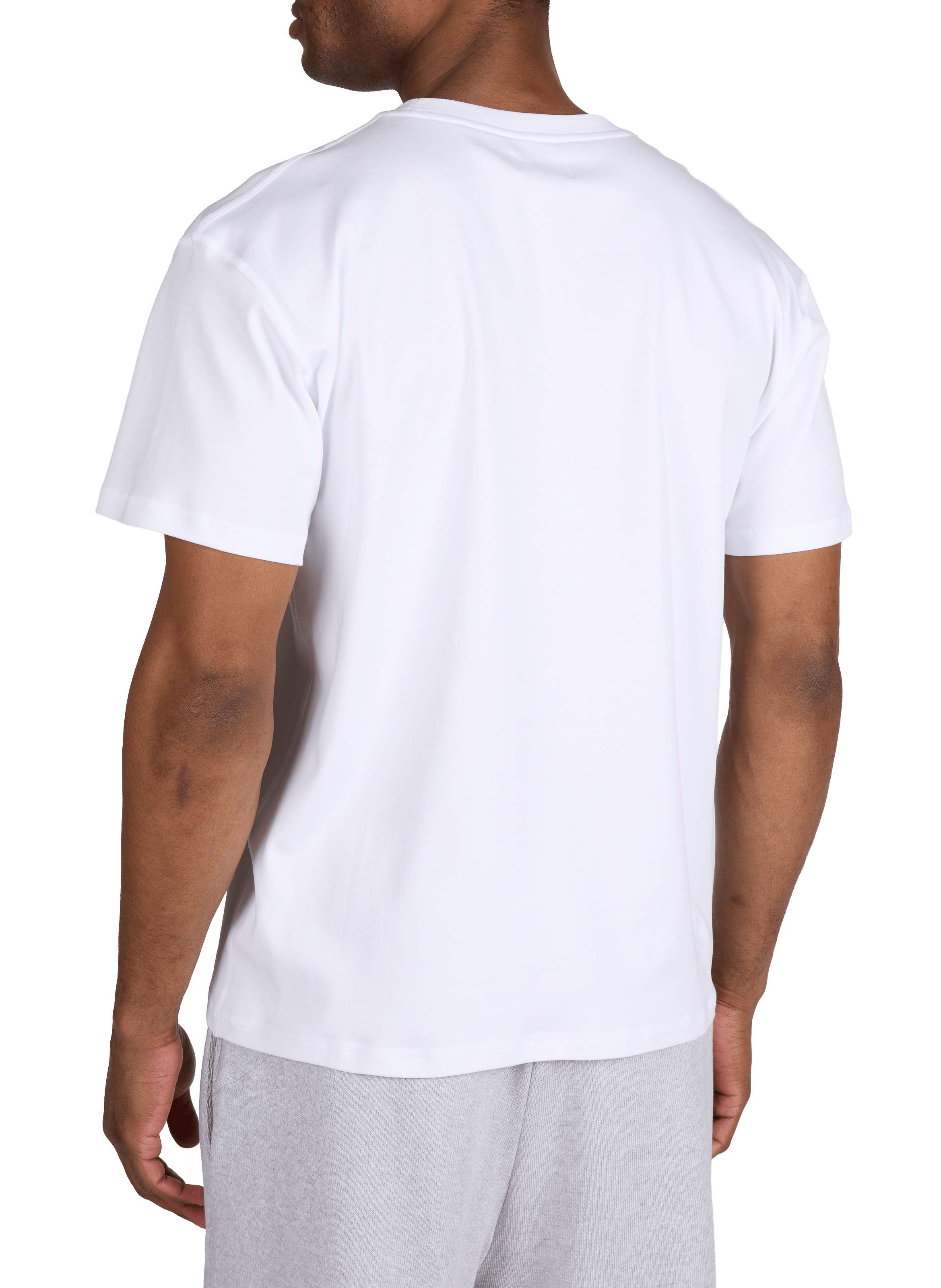 T-shirt droit à col rond en coton 3 PARADIS Blanc