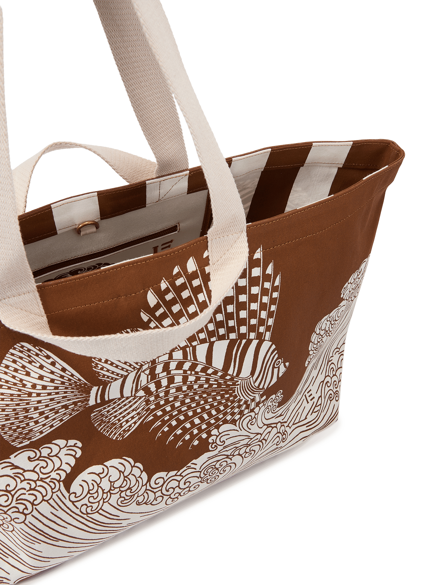 Cotton beach bag INOUITOOSH Brown