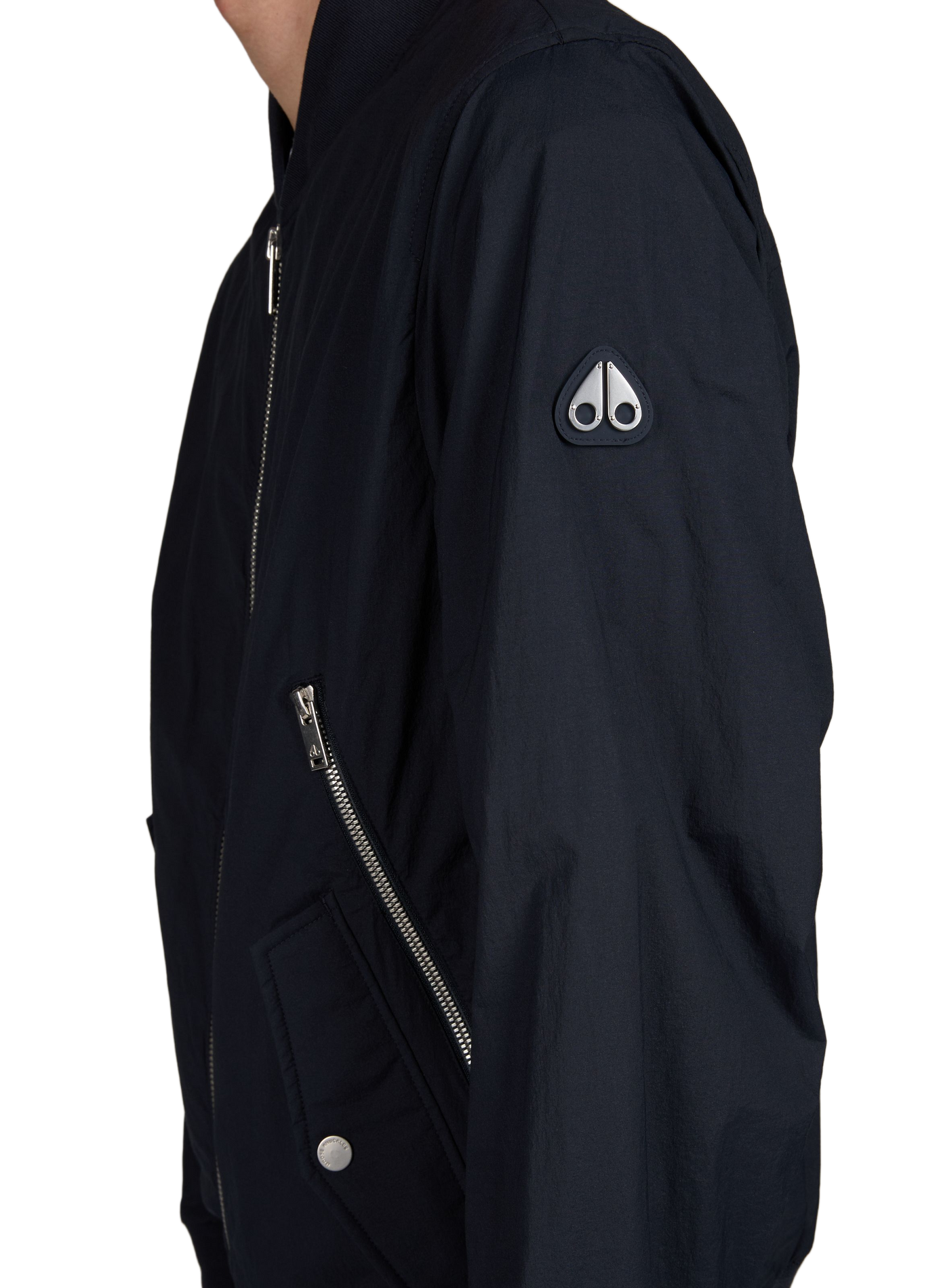 Courville straight bomber jacket in blended cotton MOOSE KNUCKLES Blue