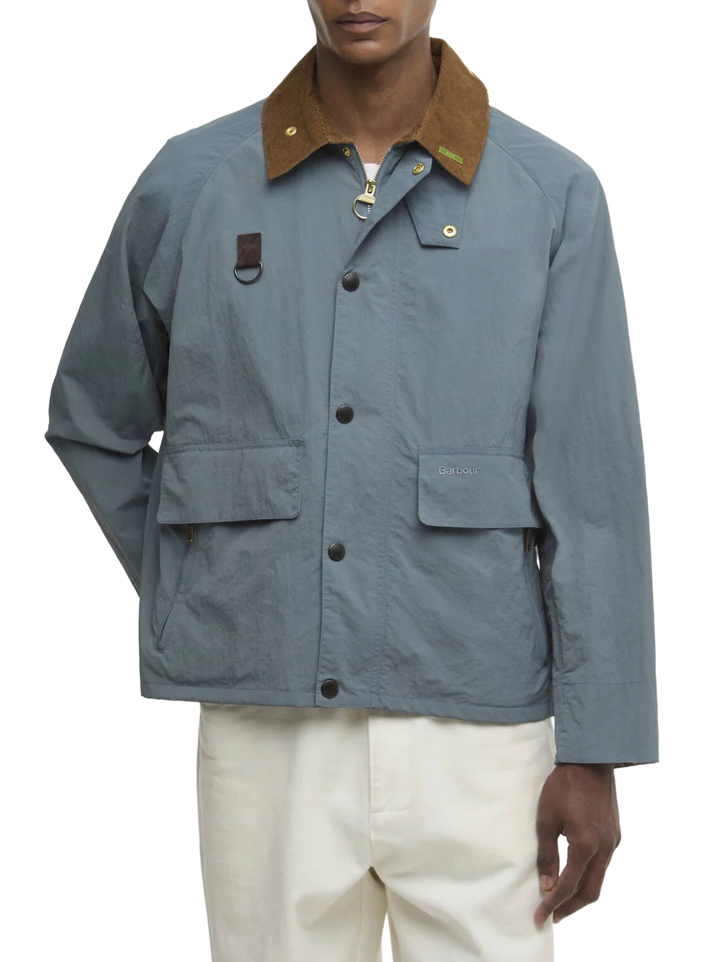 Veste droite col boutonné BARBOUR Bleu