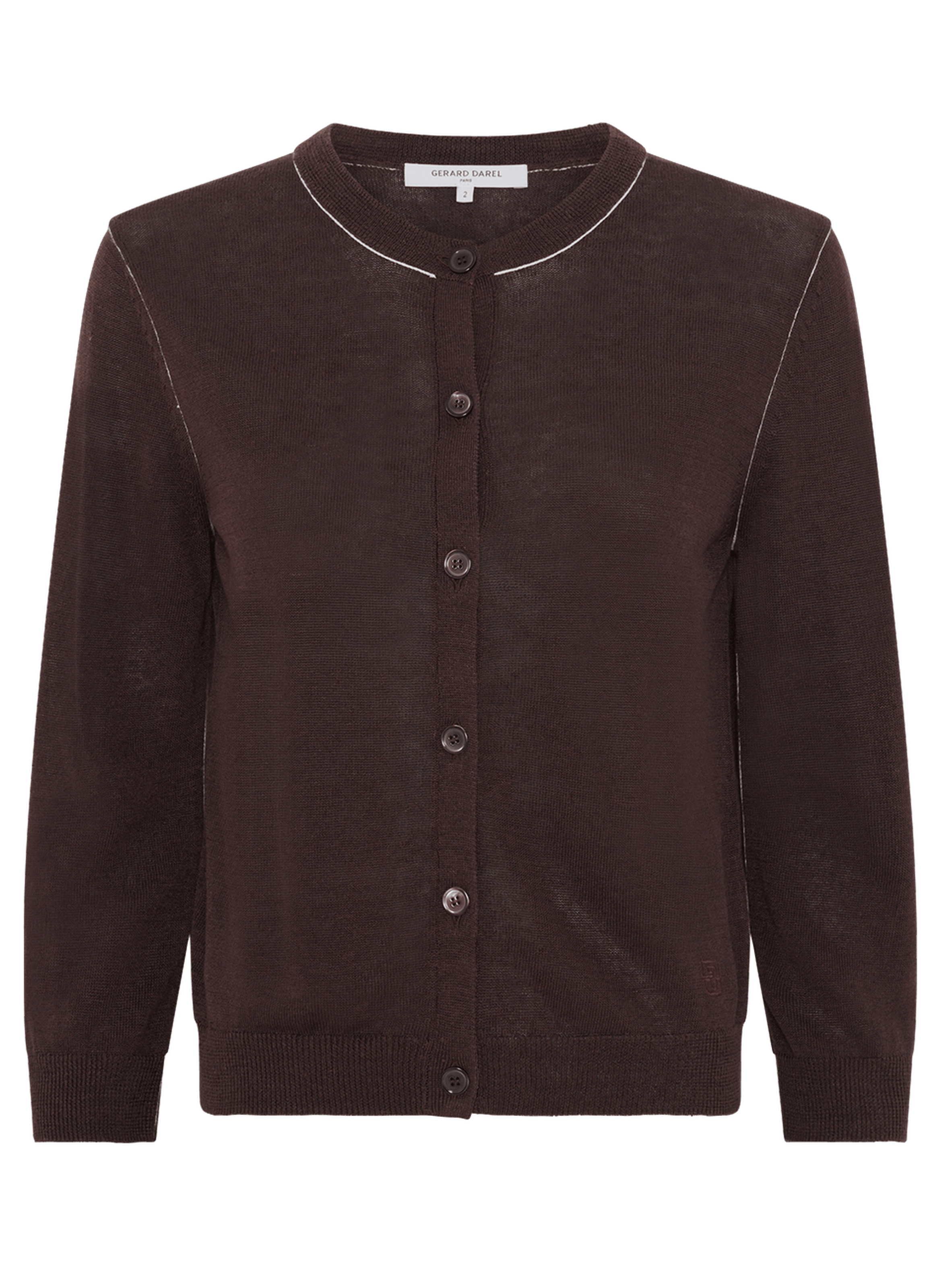 Gilet en lin mélangé - lorys GERARD DAREL Marron