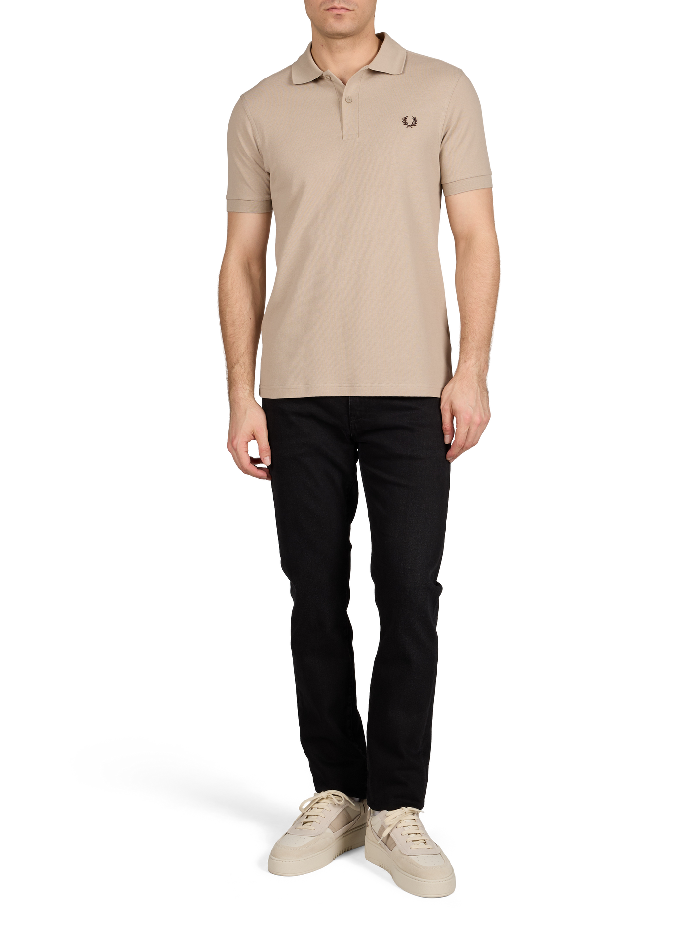 Jean droit en coton mélangé NOTIFY Noir