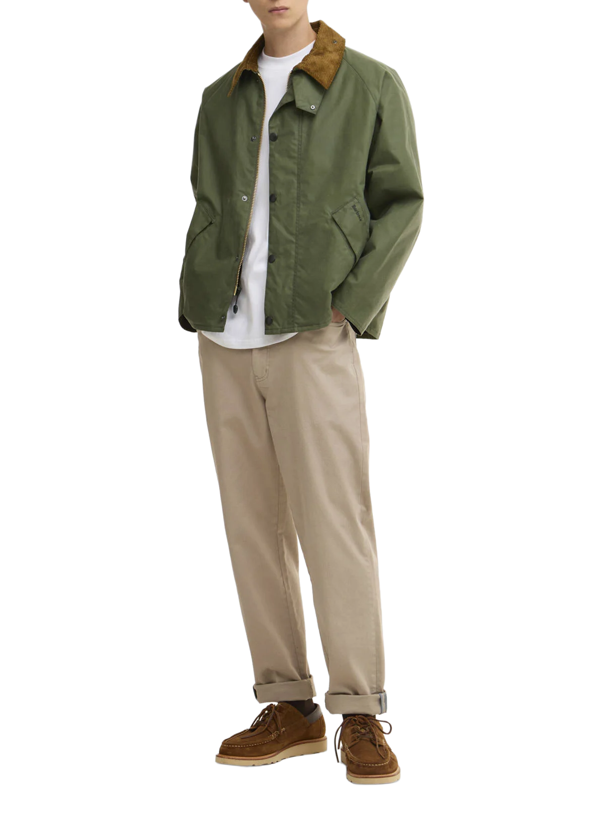 Parka droite en coton BARBOUR Vert