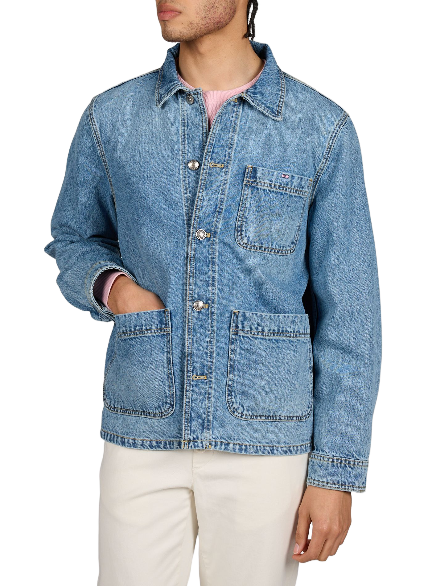 Veste droite boutonnée en jean EDEN PARK Bleu