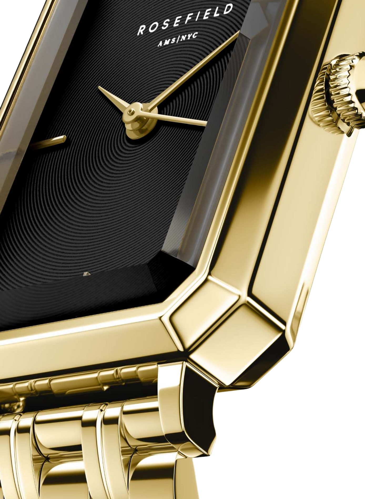 Montre analogique Octagon XS en acier inoxydable ROSEFIELD Noir