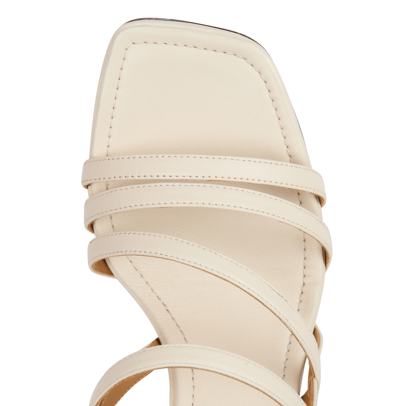 Sandales à talons en cuir selena BOBBIES Blanc