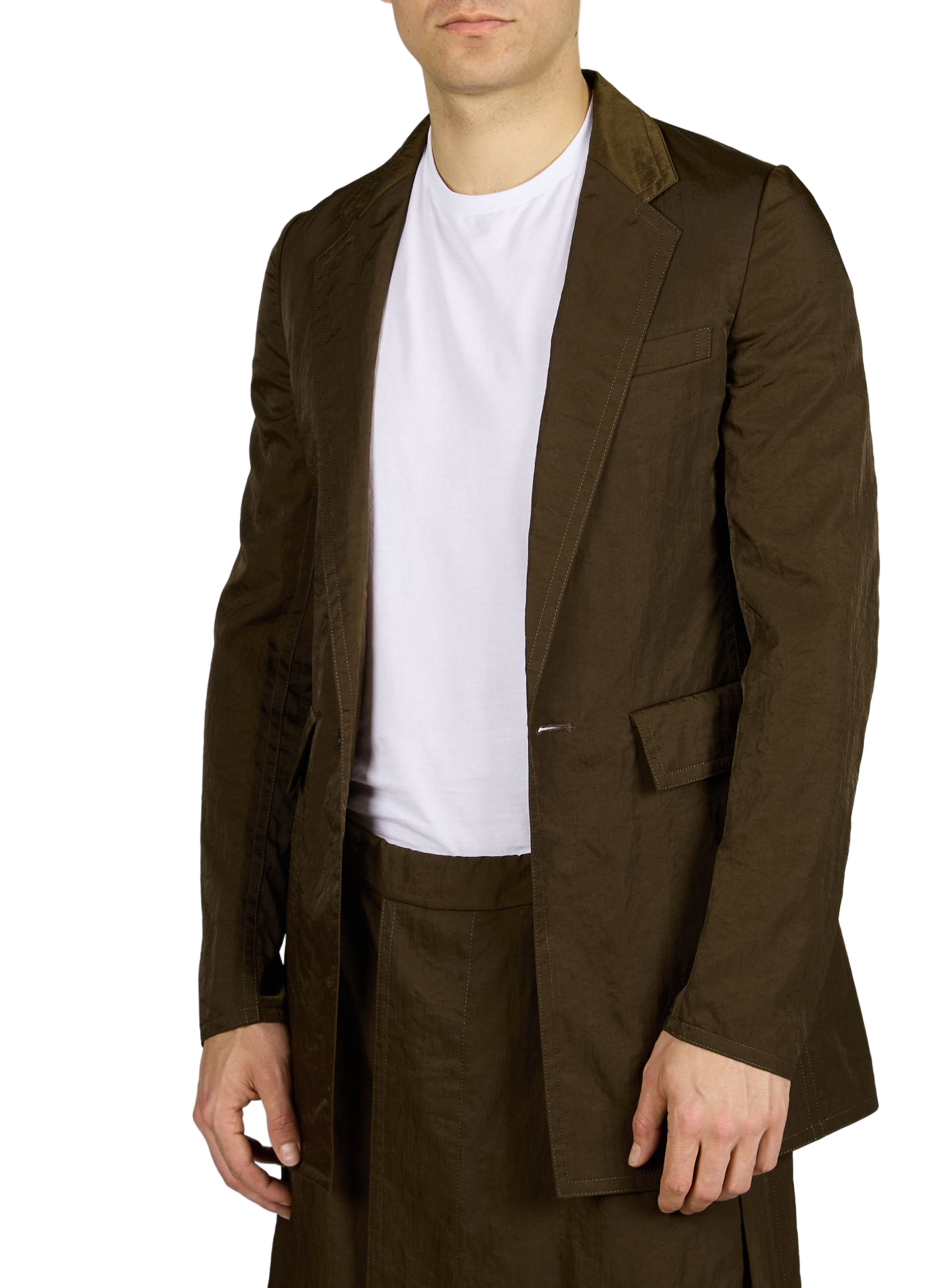 Veste froissée à col tailleur SEAN SUEN Marron