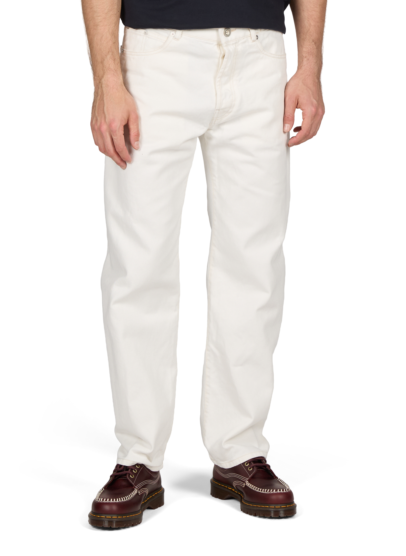 Straight leg cotton denim jeans CP COMPANY White