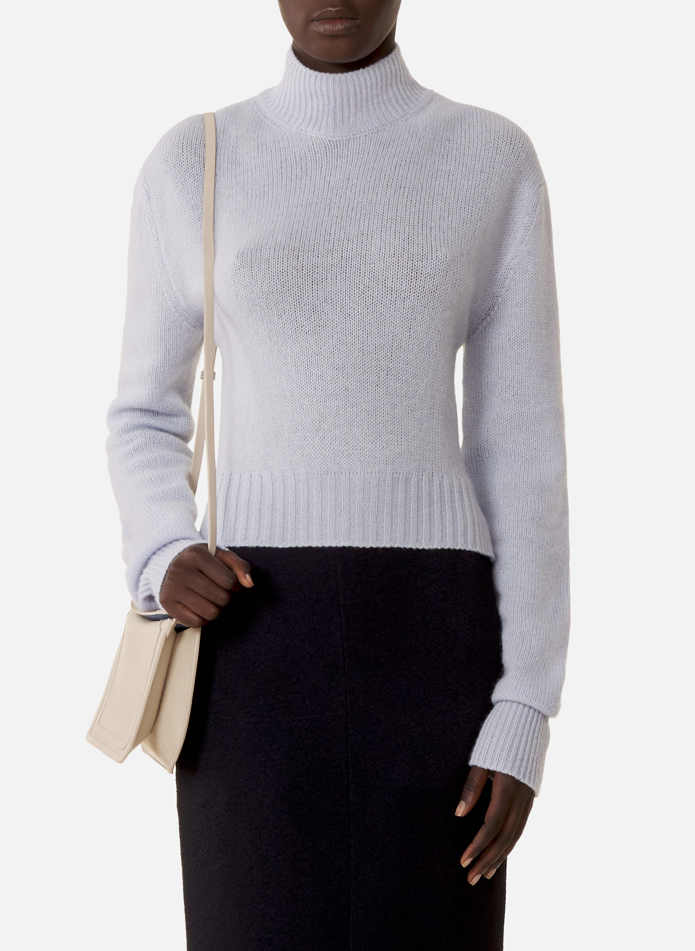 Pull dos nu en cachemire LANVIN Bleu
