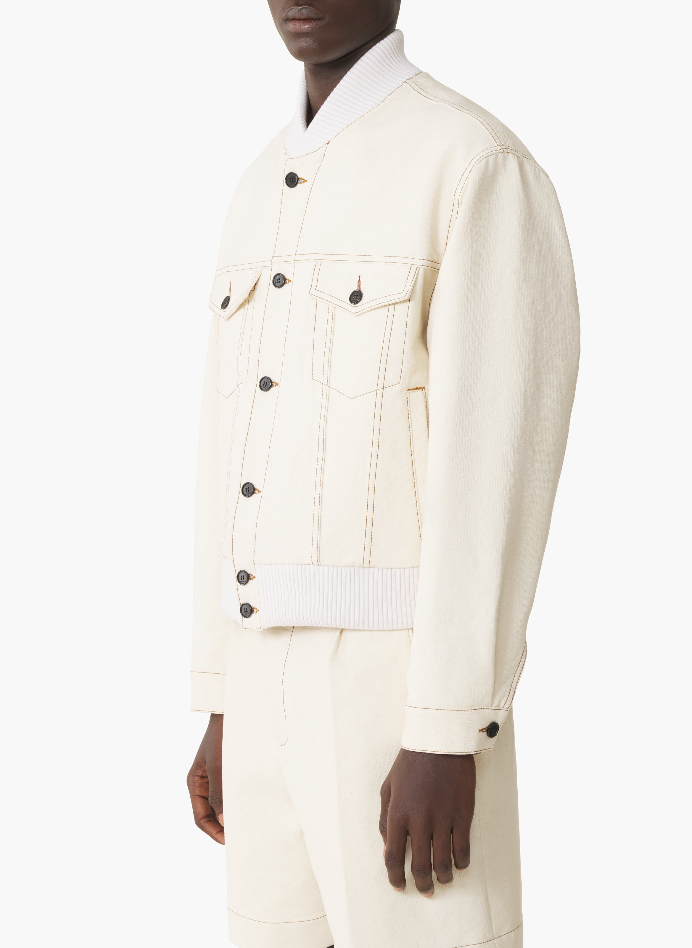 Veste teddy en denim LANVIN Blanc