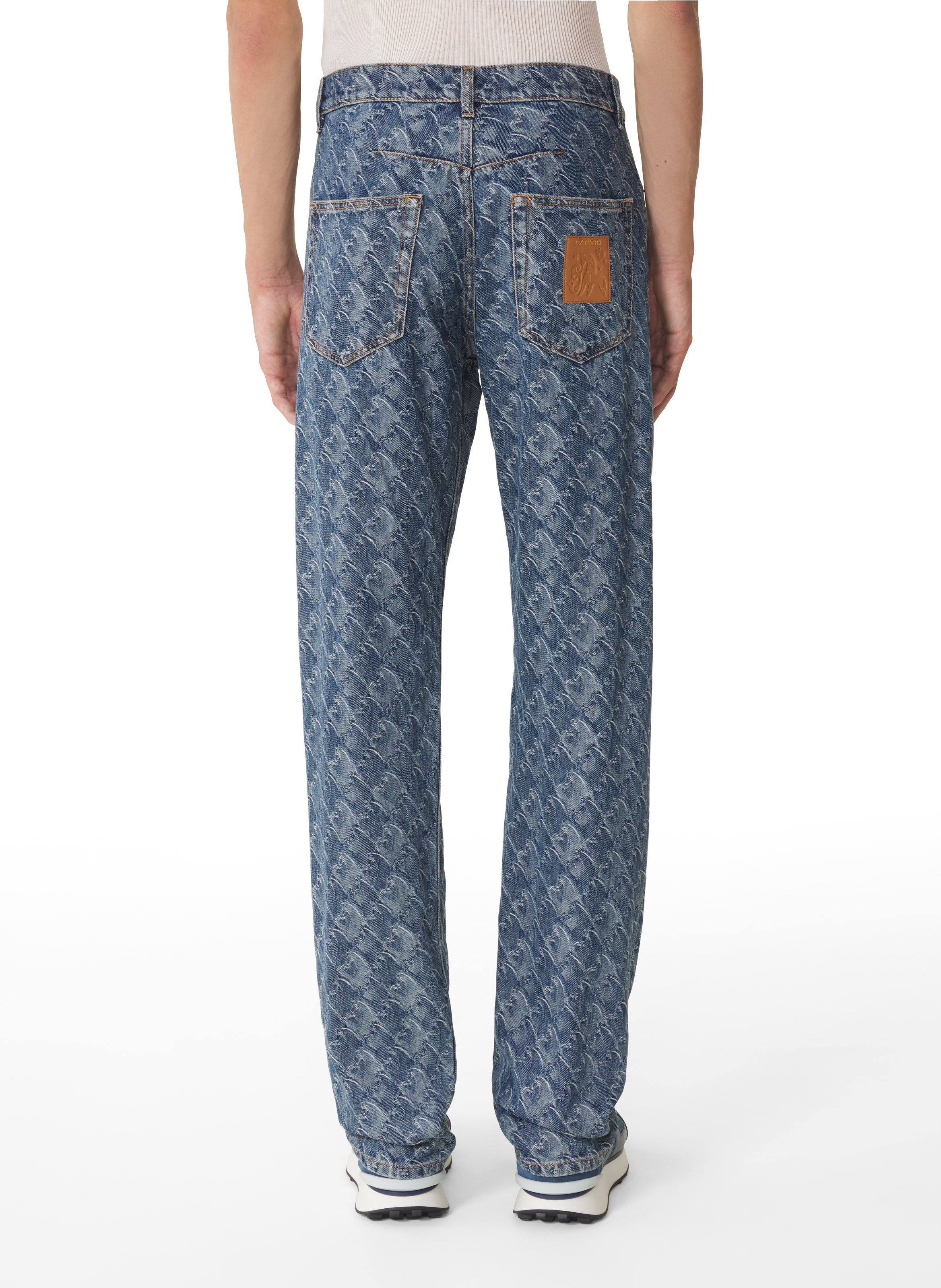 Pantalon en denim jacquard lunar year LANVIN Bleu