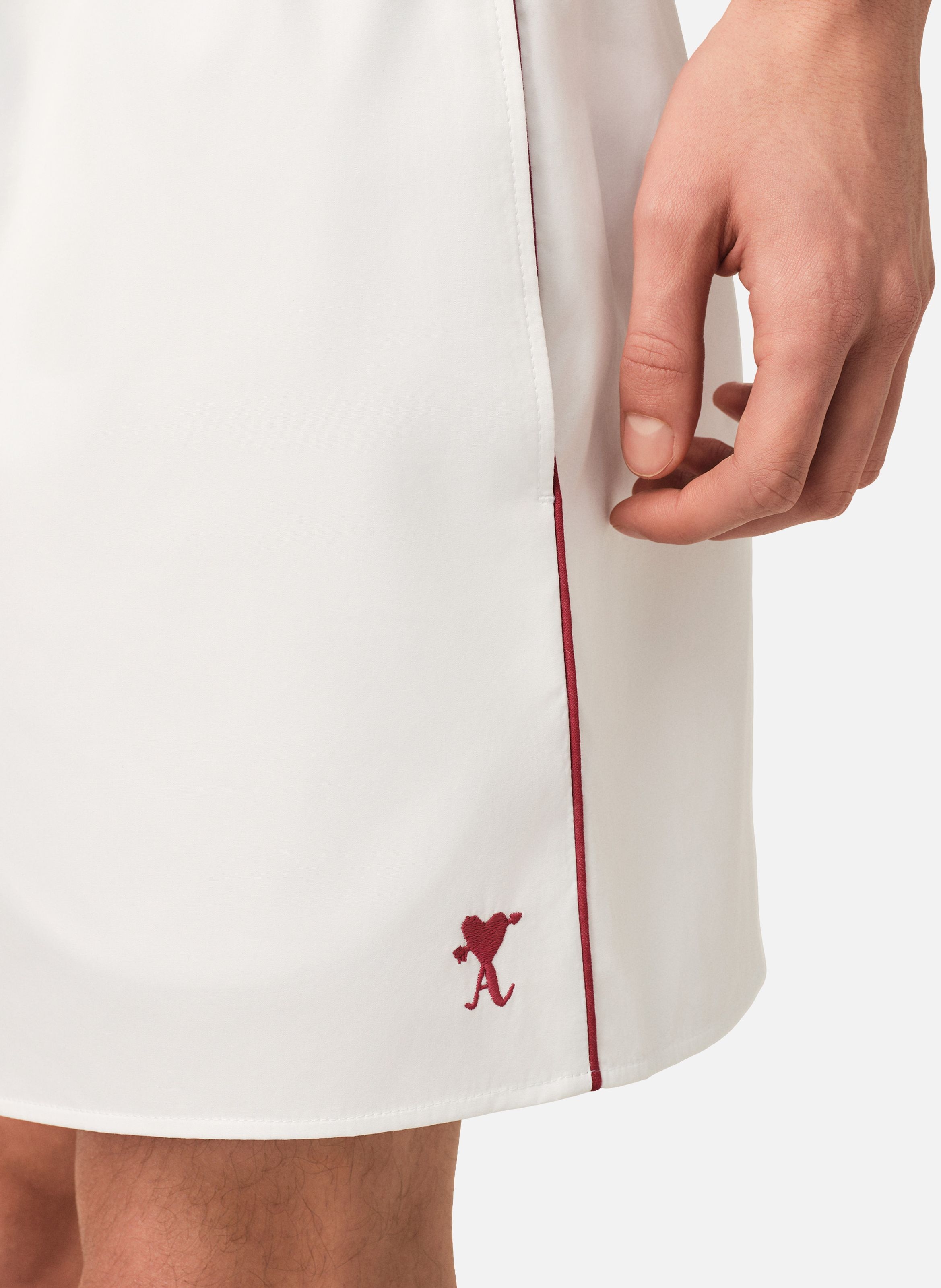 Short ami de coeur flèche unisexe en coton AMI PARIS Blanc