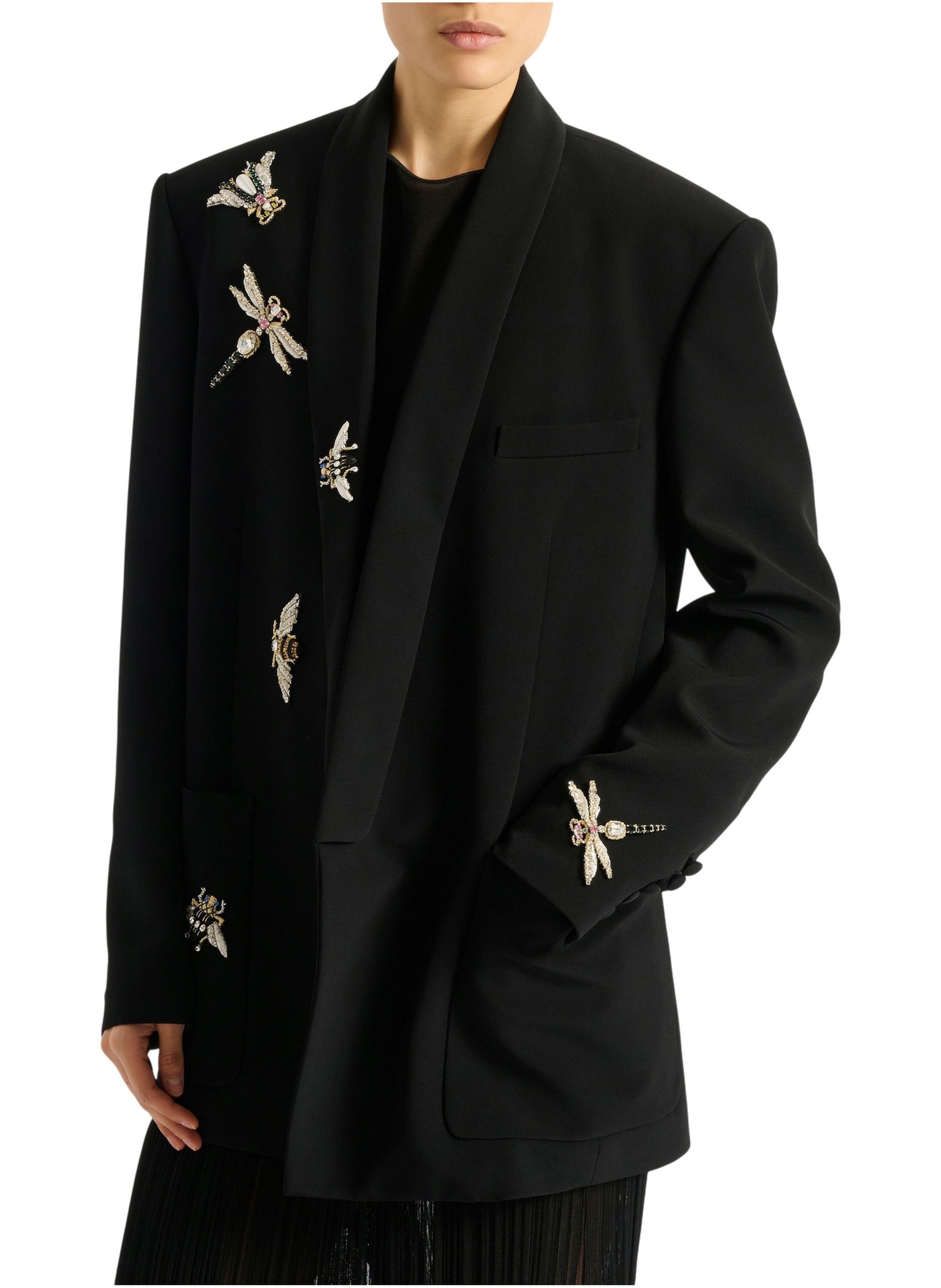Veste brodée balmain insect BALMAIN Noir