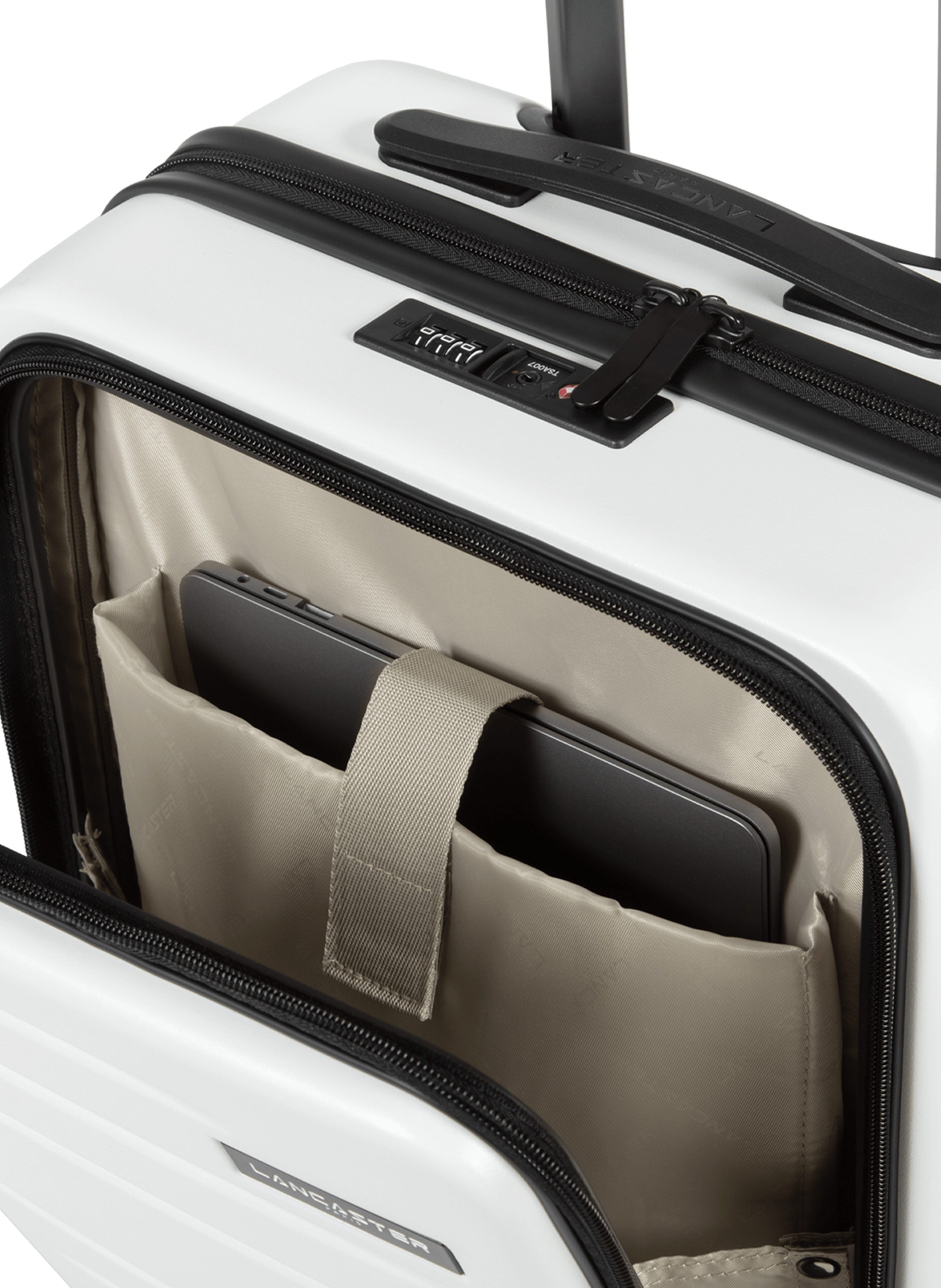 Valise cdg cabine s - bagages LANCASTER Blanc