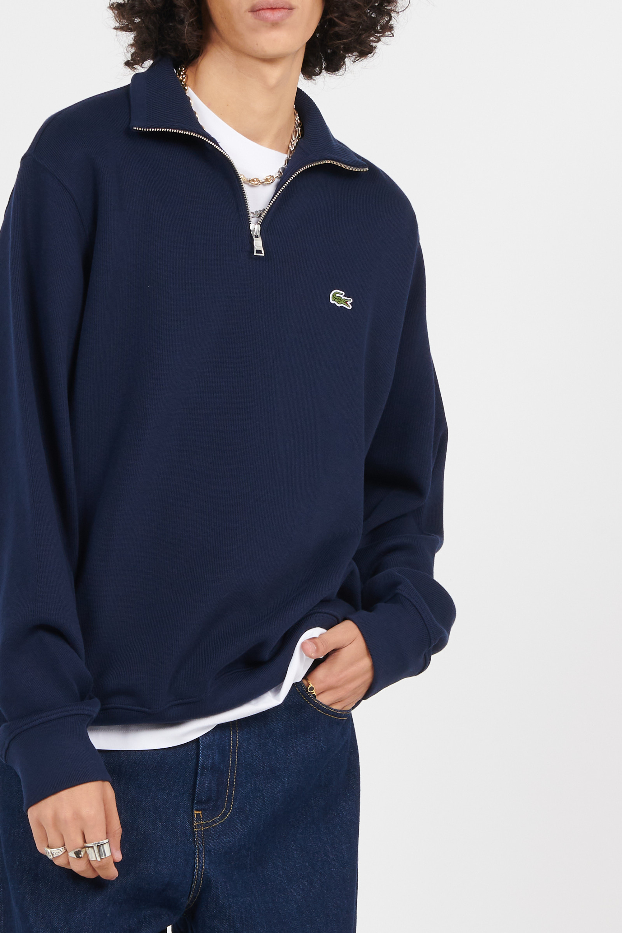 Sweatshirt core 1/4 zip LACOSTE Bleu