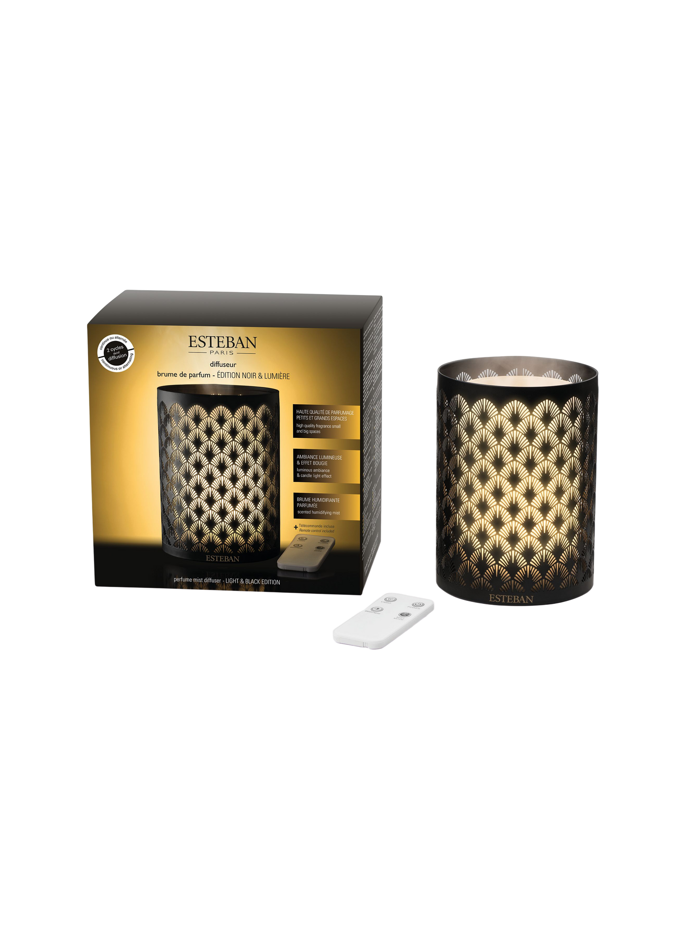 Diffuseur brume de parfum Noir & Lumière ESTEBAN Doré