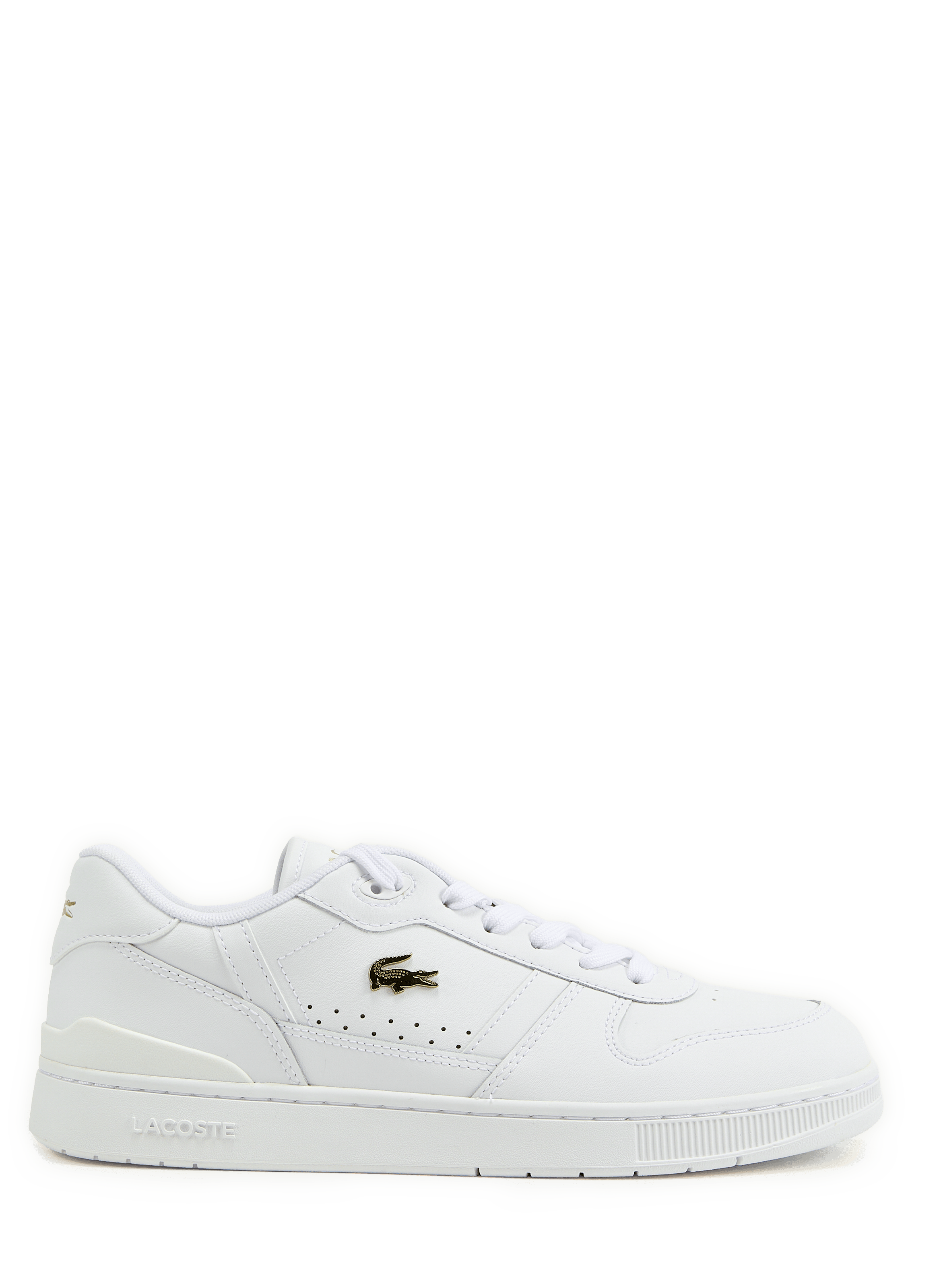 Mixed leather sneakers LACOSTE White