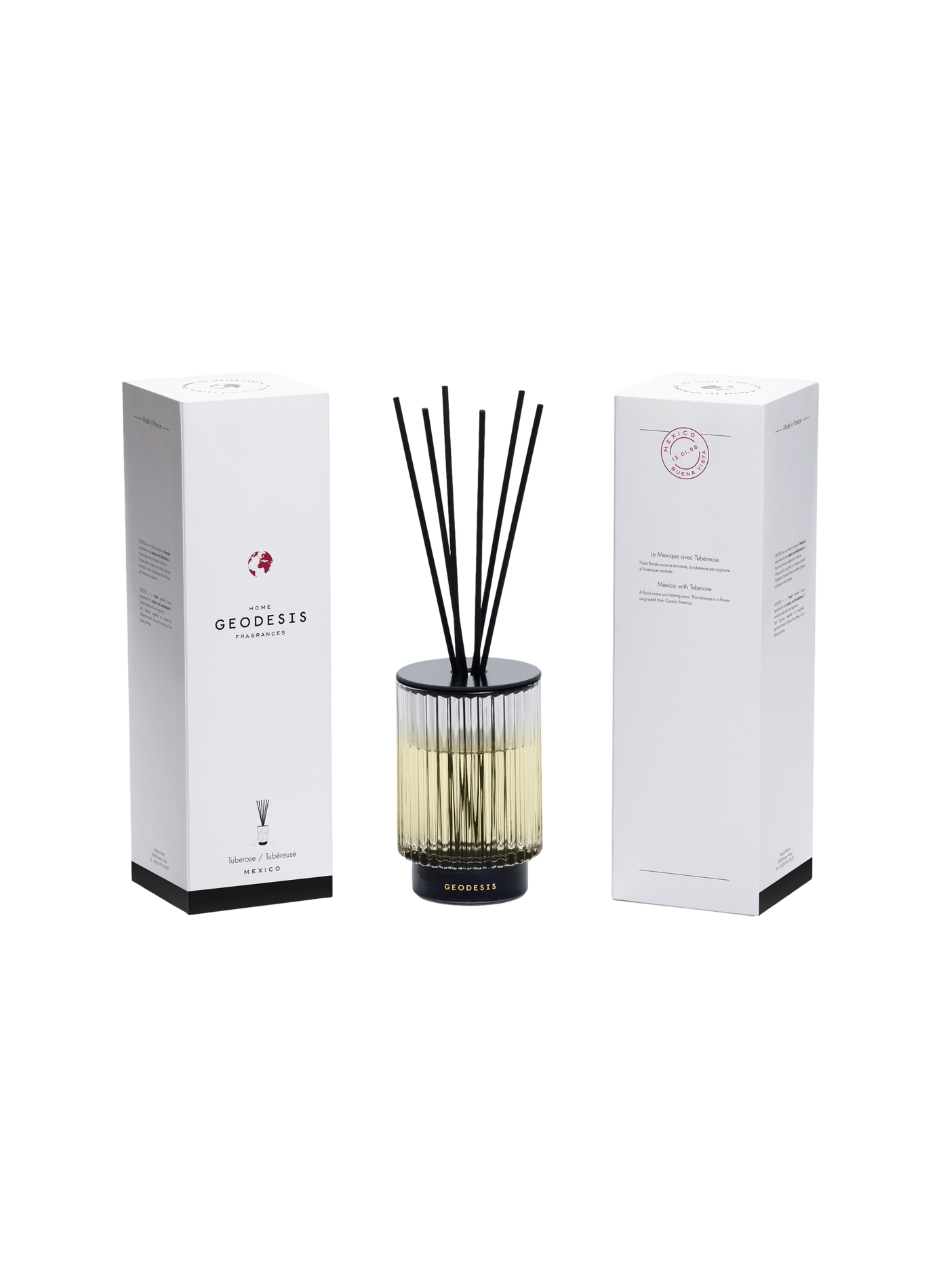 Diffuseur d'ambiance Prestige 300ml Tubéreuse GEODESIS Transparent