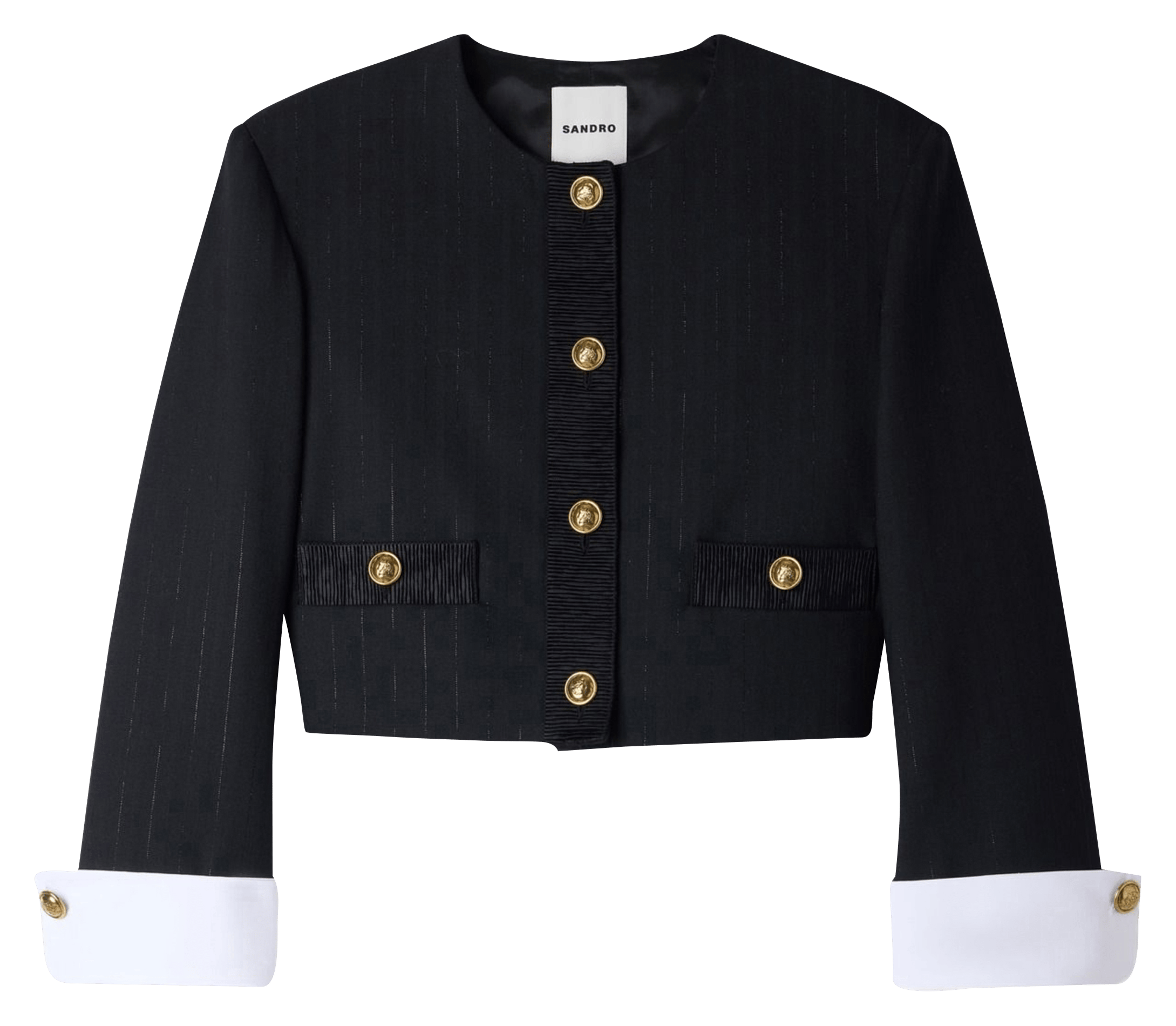 Veste courte droite SANDRO Noir
