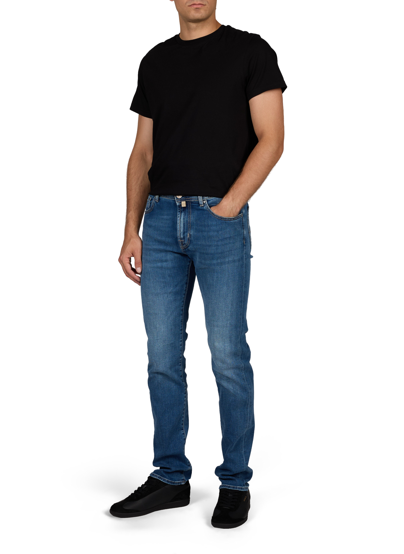 Slim-fit cotton-blend jeans JACOB COHEN Blue