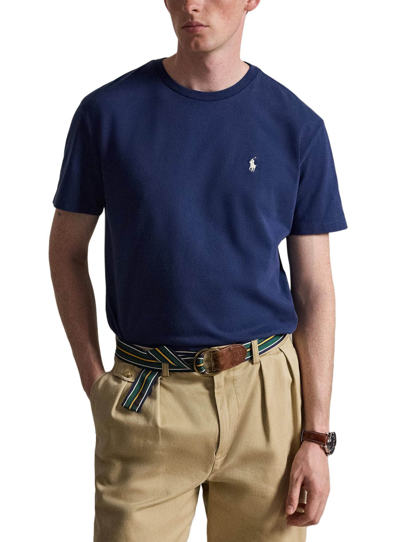 T-shirt manches courtes à logo en coton POLO RALPH LAUREN Bleu