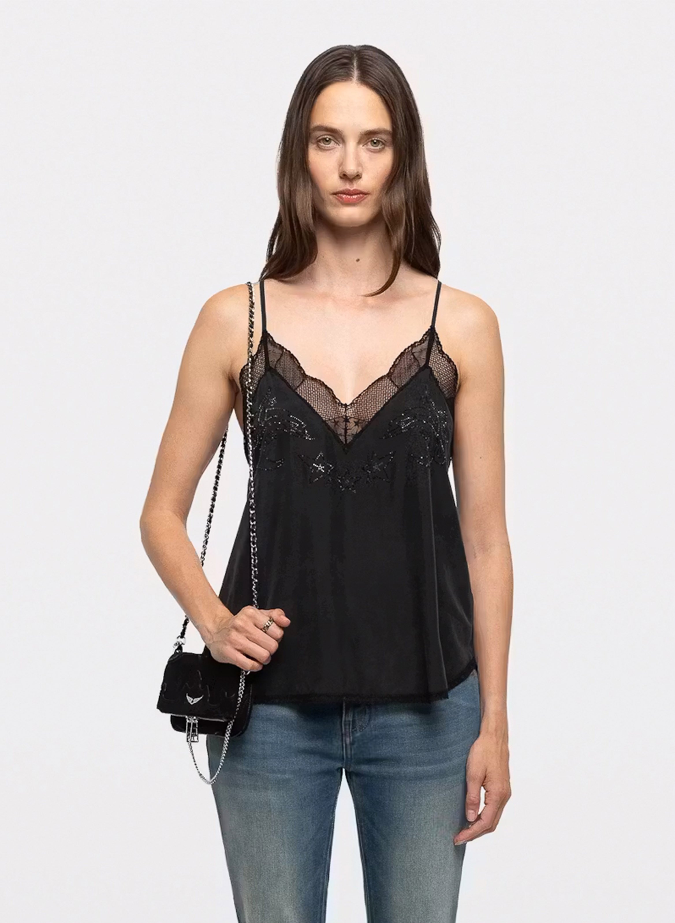 Zijden camisole Christy ZADIG&VOLTAIRE Zwart