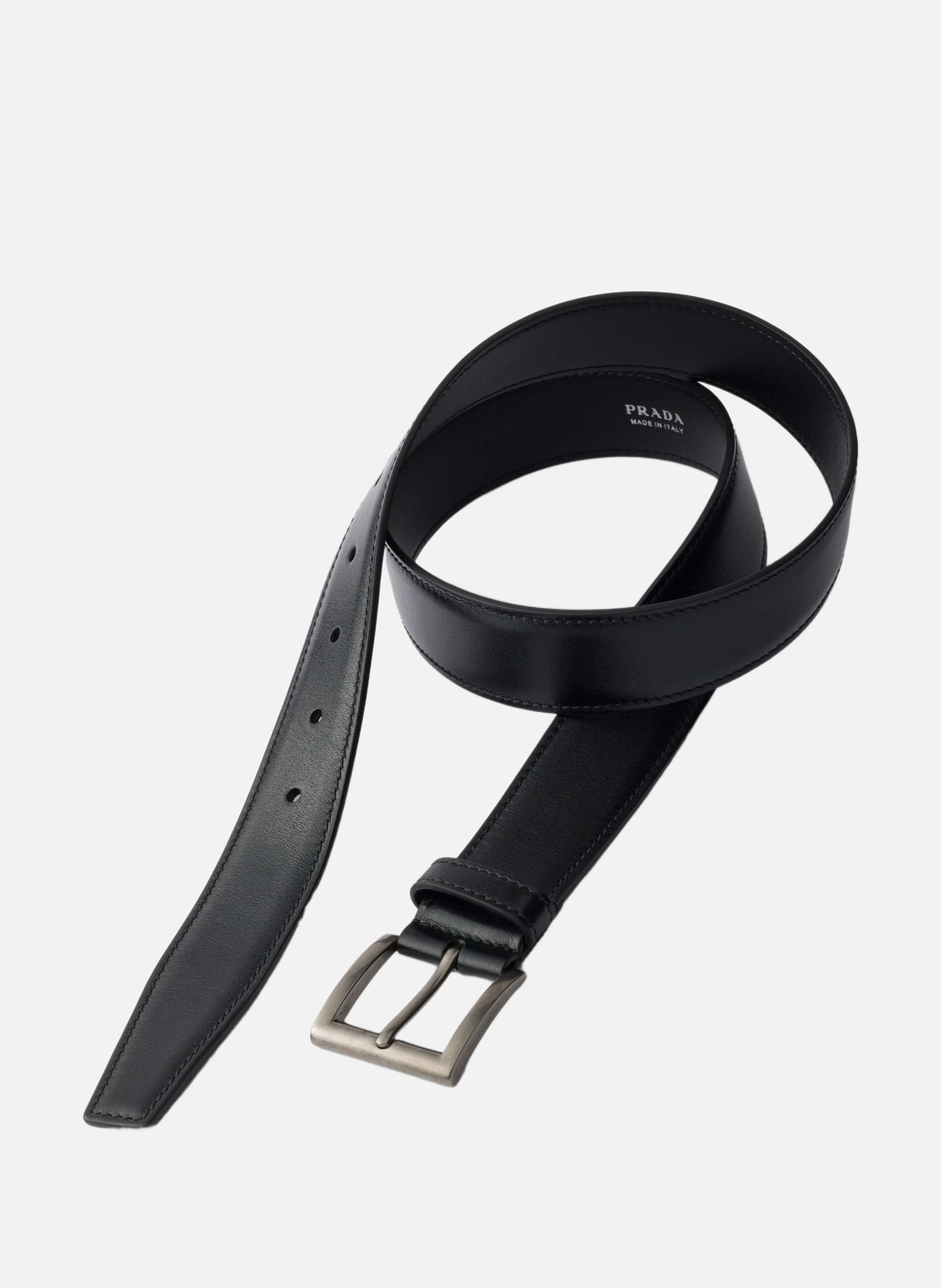 Ceinture en cuir PRADA Noir