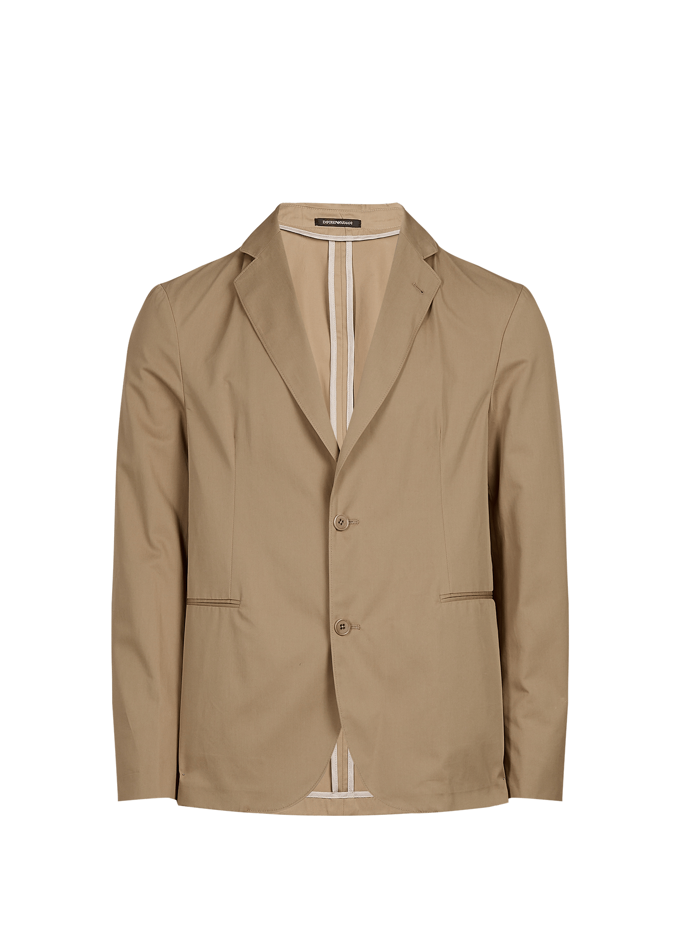Costume deux pièces uni en coton EMPORIO ARMANI Beige