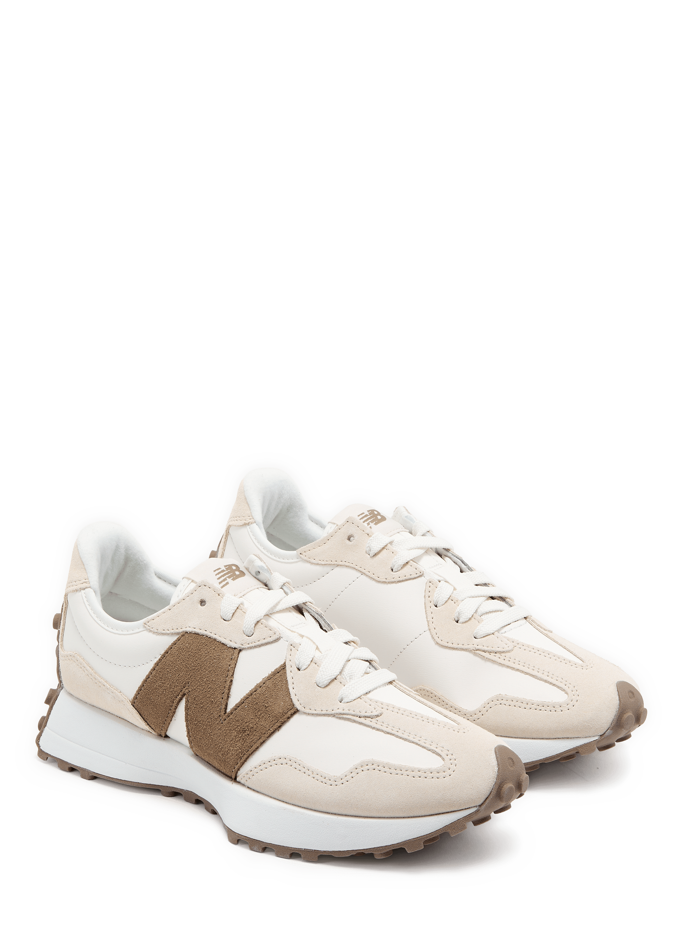 Baskets 327 en cuir mélangé NEW BALANCE Blanc