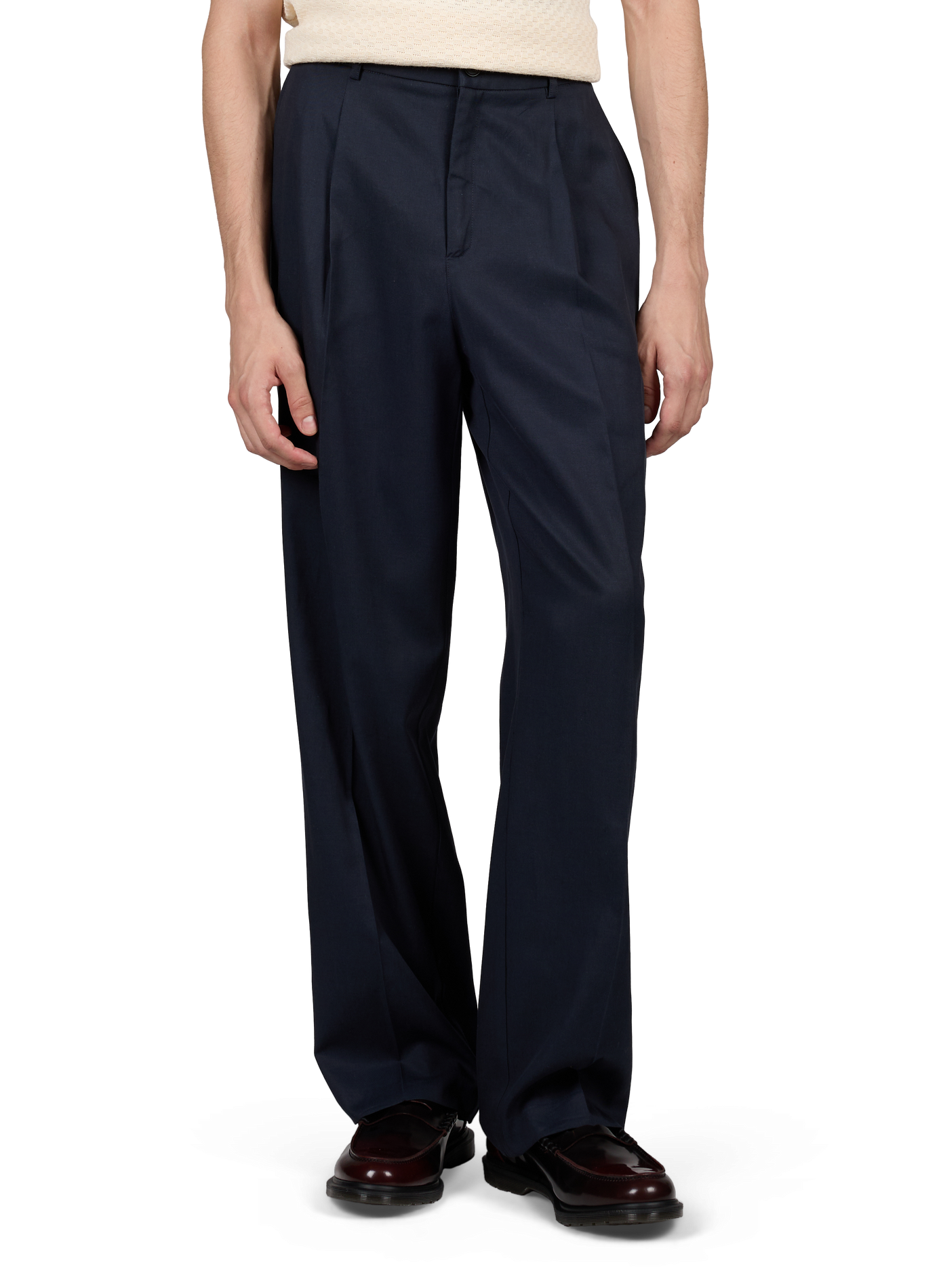 Plain trousers LES DEUX Blue