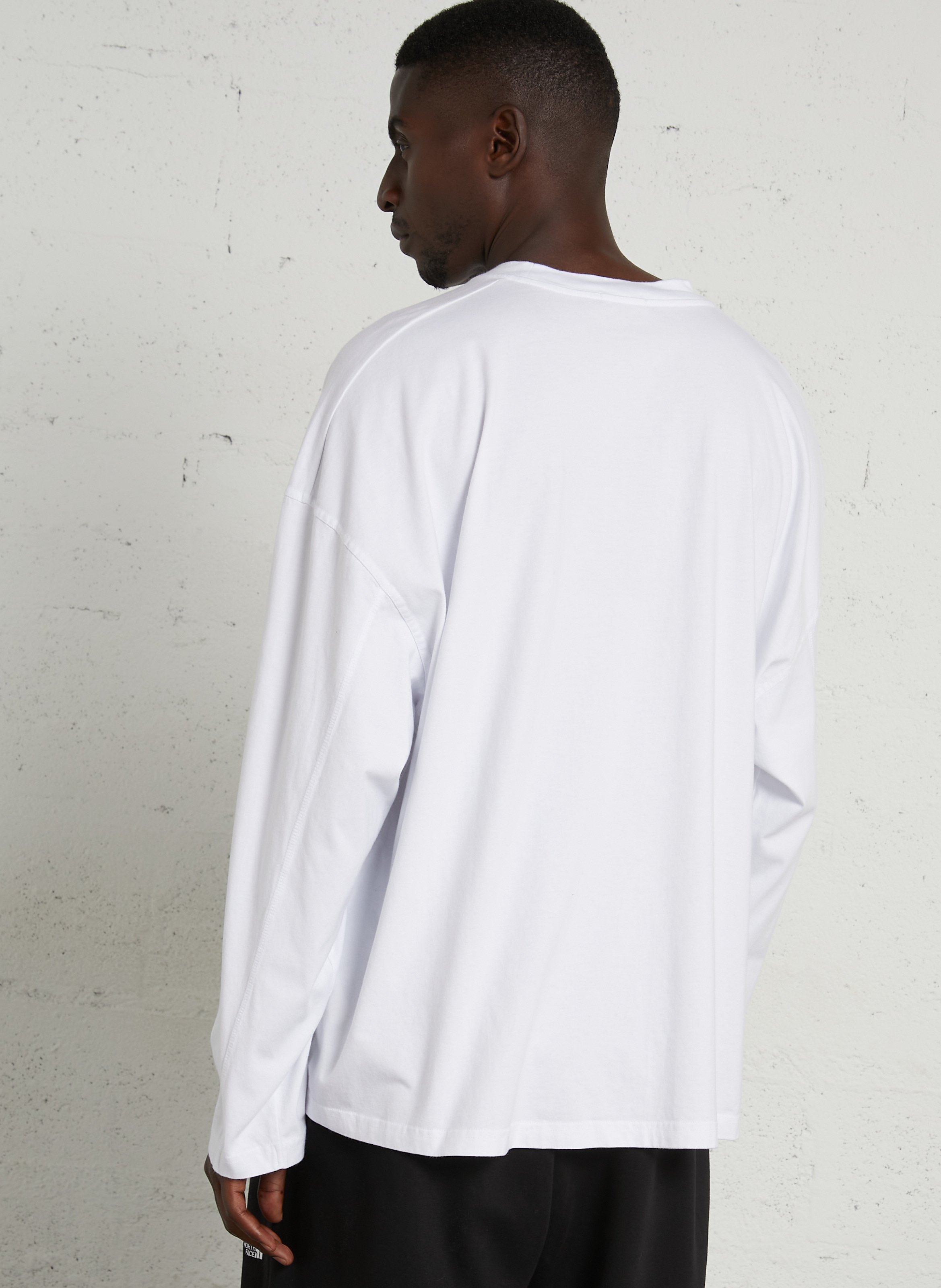T-shirt droit manches longues en coton gixy AMERICAN VINTAGE Blanc