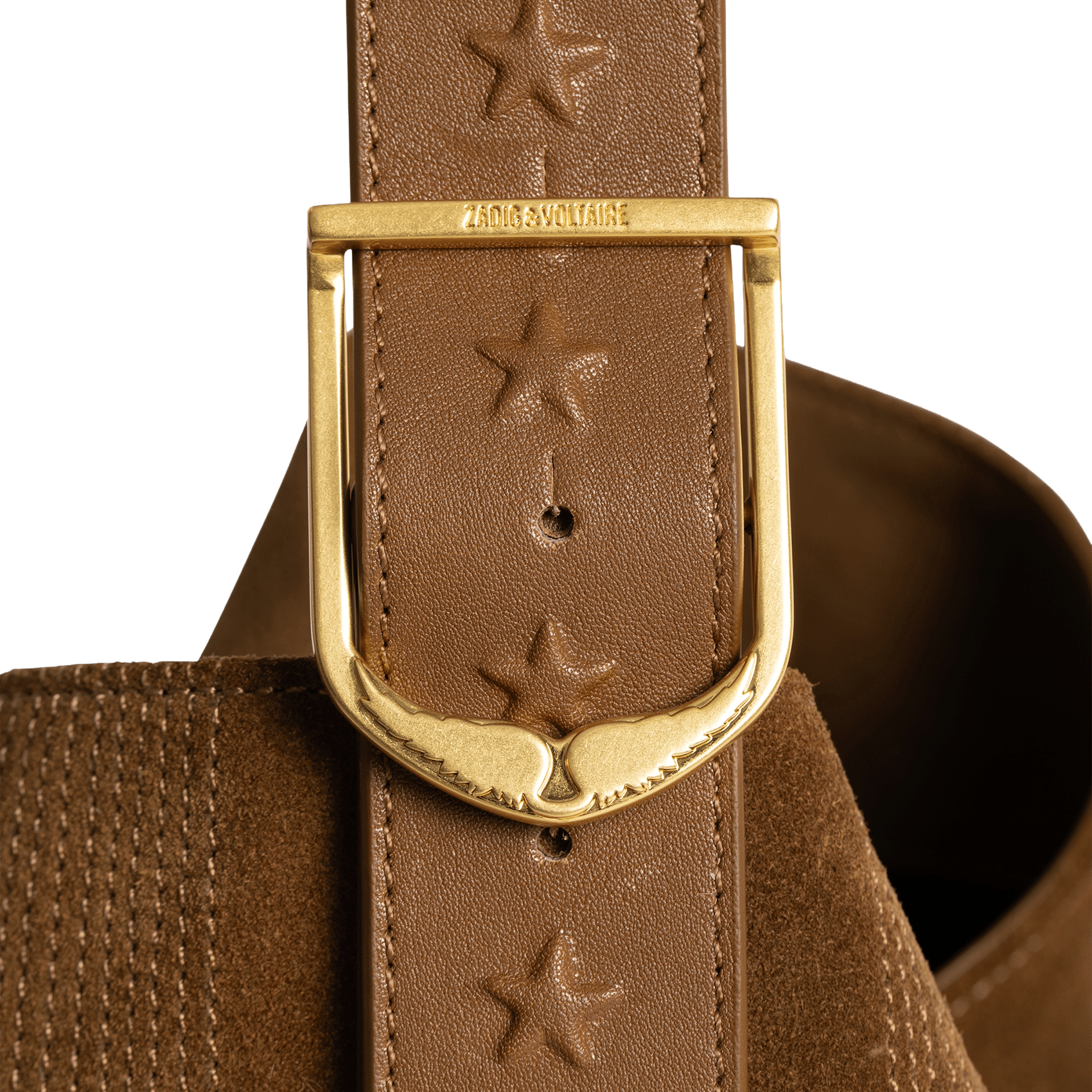 Handtas in suède western stijl jane ZADIG&VOLTAIRE Bruin
