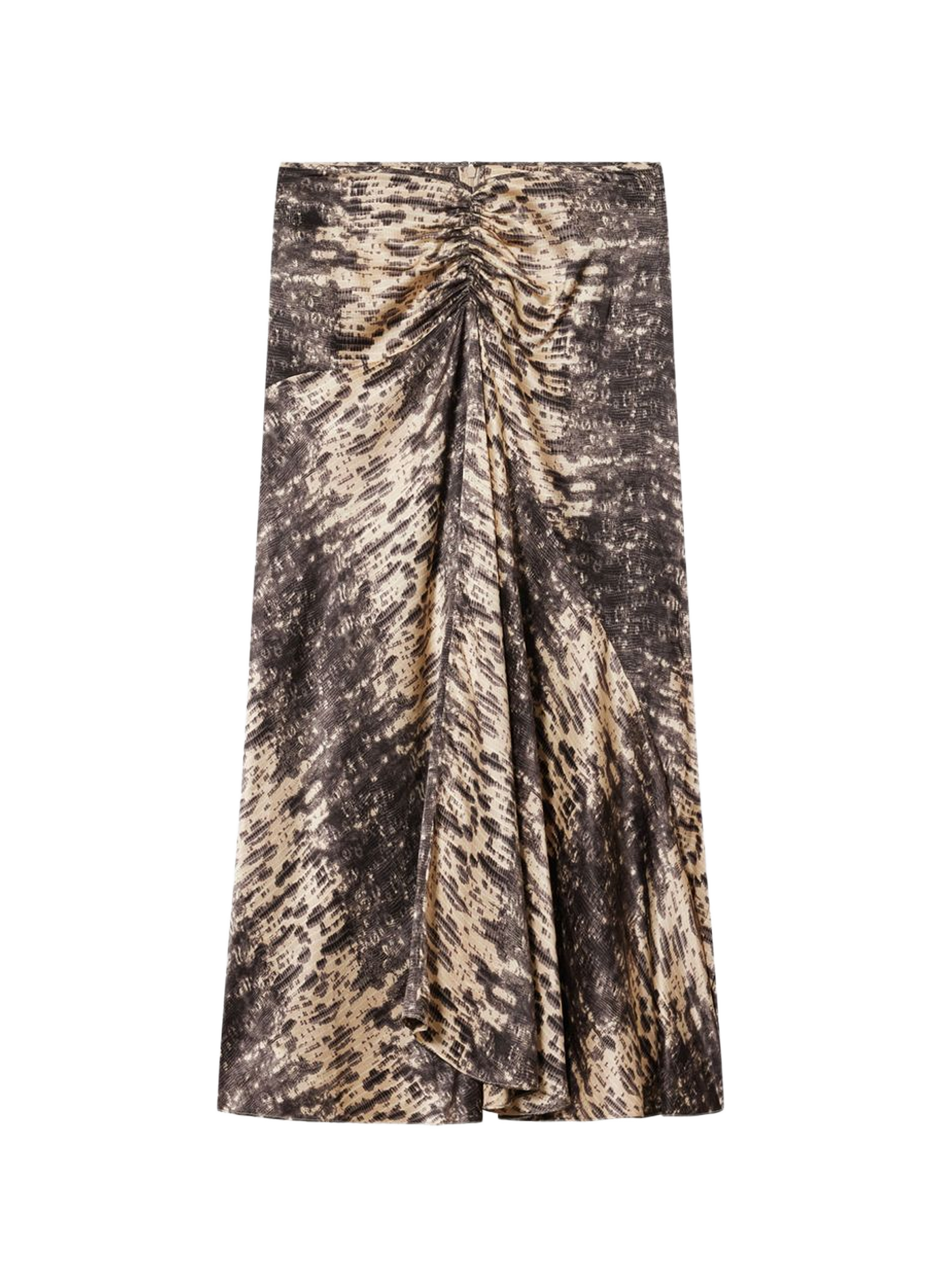 LAREN printed silk satin skirt ISABEL MARANT Beige