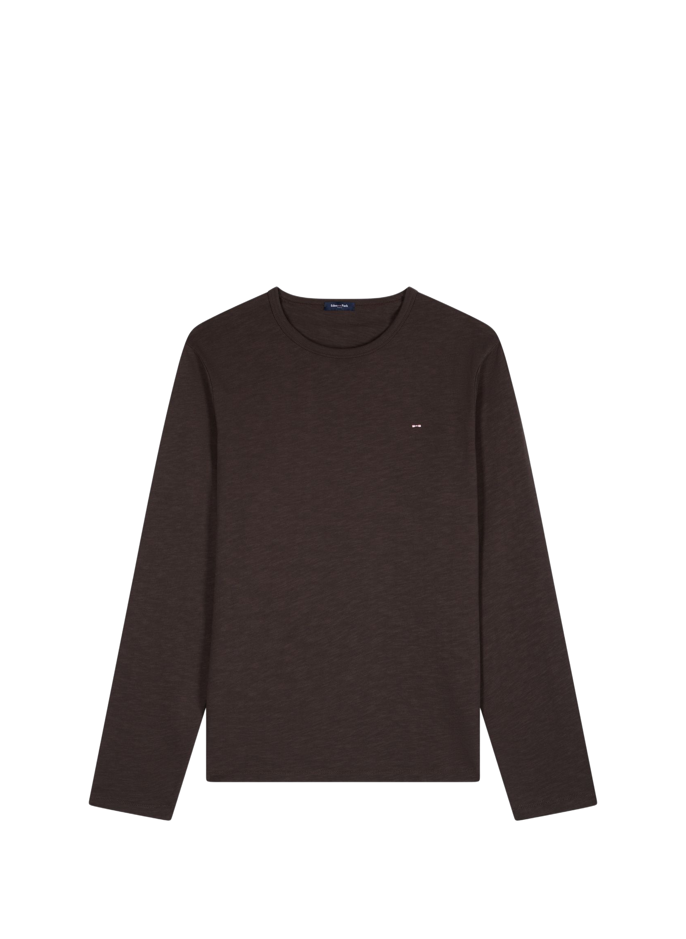 Tee-shirt col rond en coton EDEN PARK Bruin