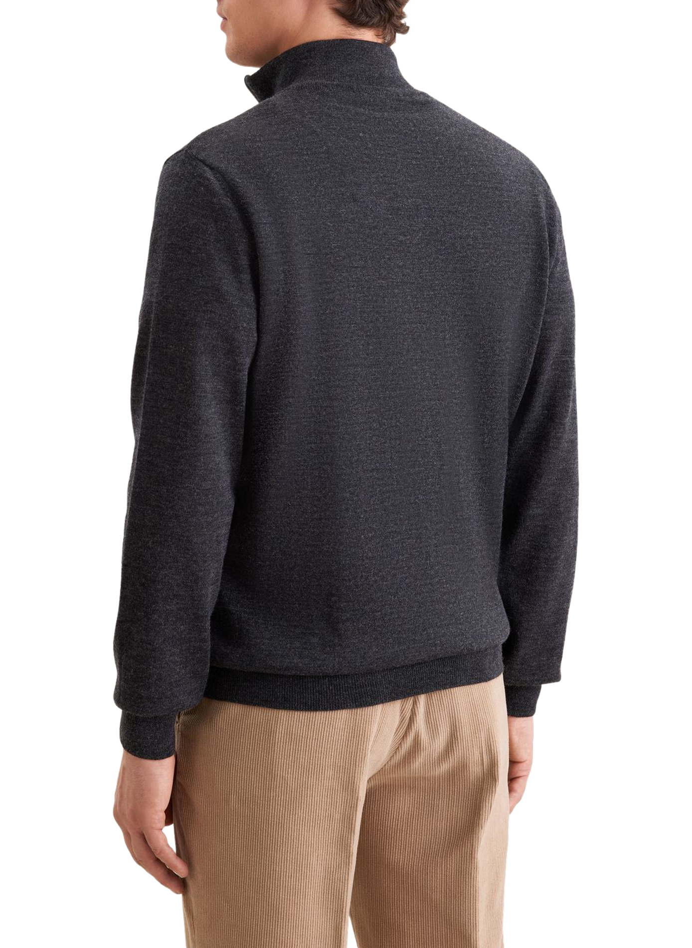 Gerader Wollpullover mit Stehkragen SEIDENSTICKER Grau