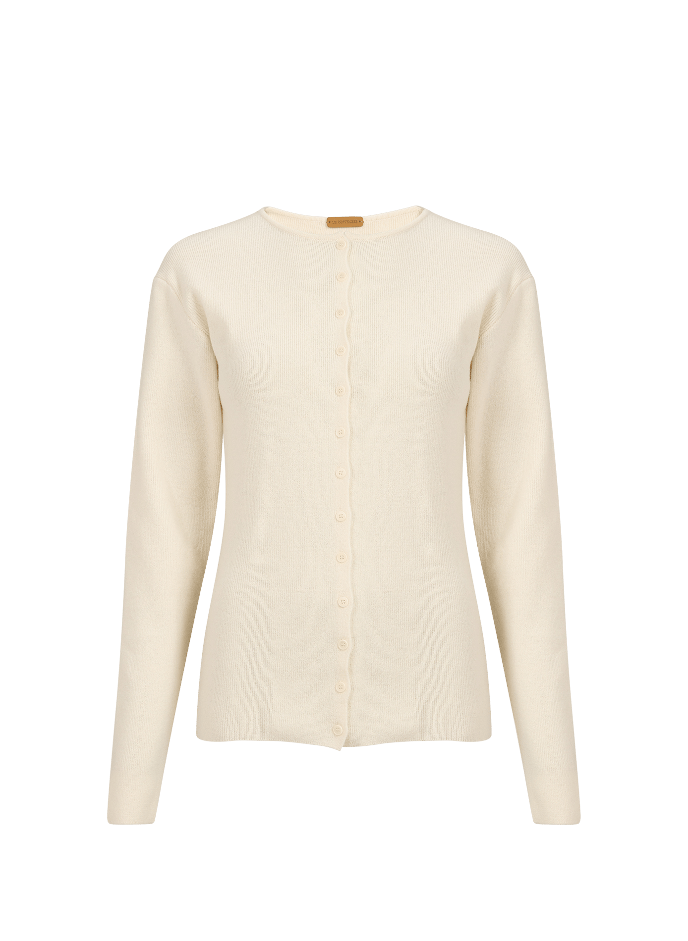 Gerade geschnittene Strickjacke mit Schal aus Wollmischung LE 17 SEPTEMBRE Weiss