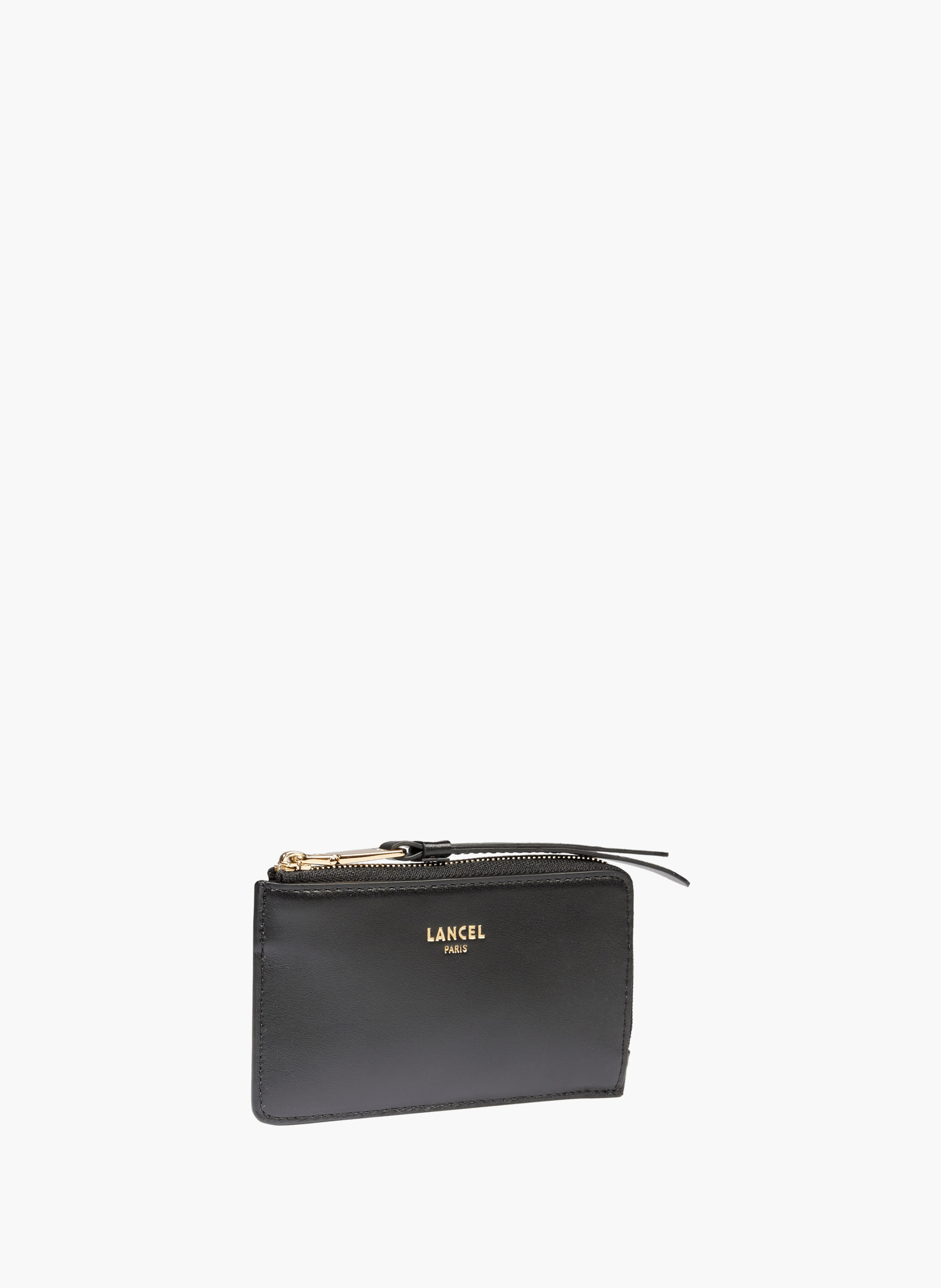 Porte-cartes zippé origami de lancel en cuir LANCEL Noir