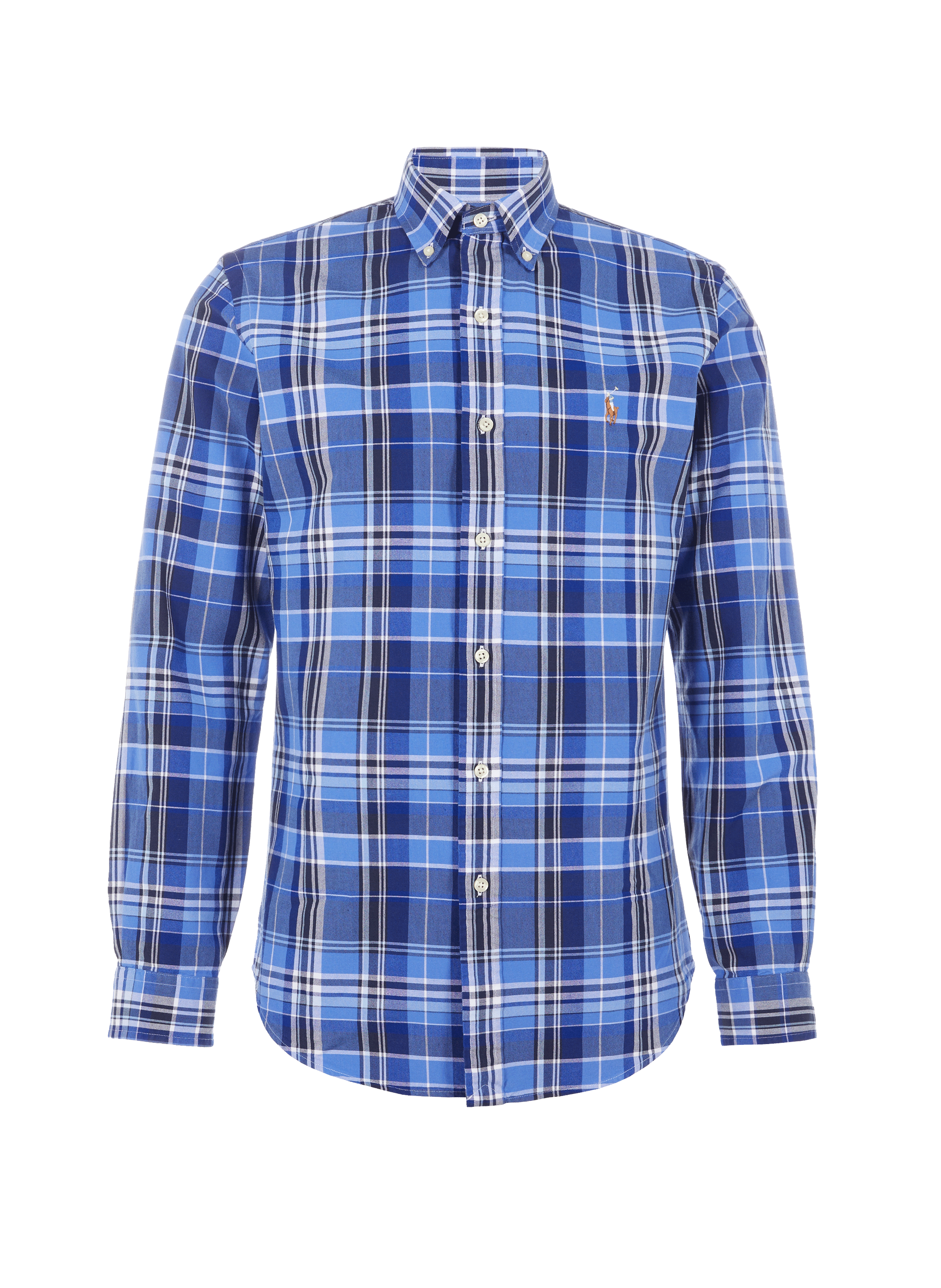 POLO RALPH LAUREN Chemise à carreaux en coton Bleu