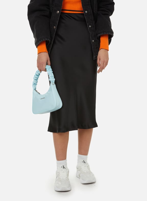 Recycled polyester-blend satin skirt Black by SAISON 1865 SAISON 1865 Recycled polyester-blend satin skirt Black