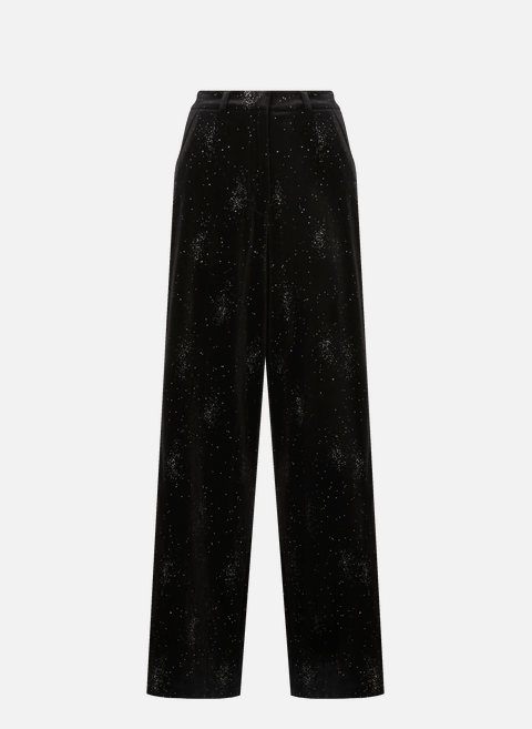 Straight velvet pants Black SEASON 1865 