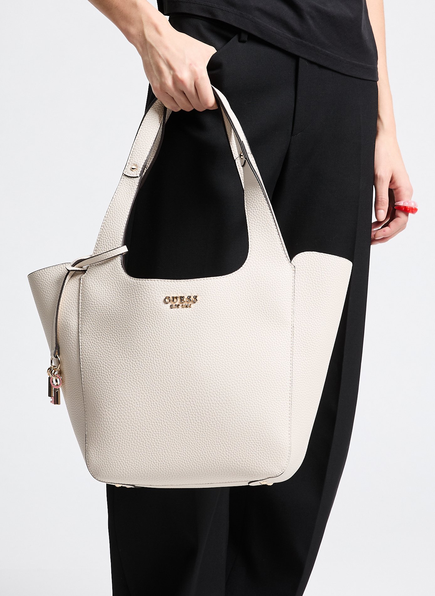 Large handbag Helina GUESS Beige