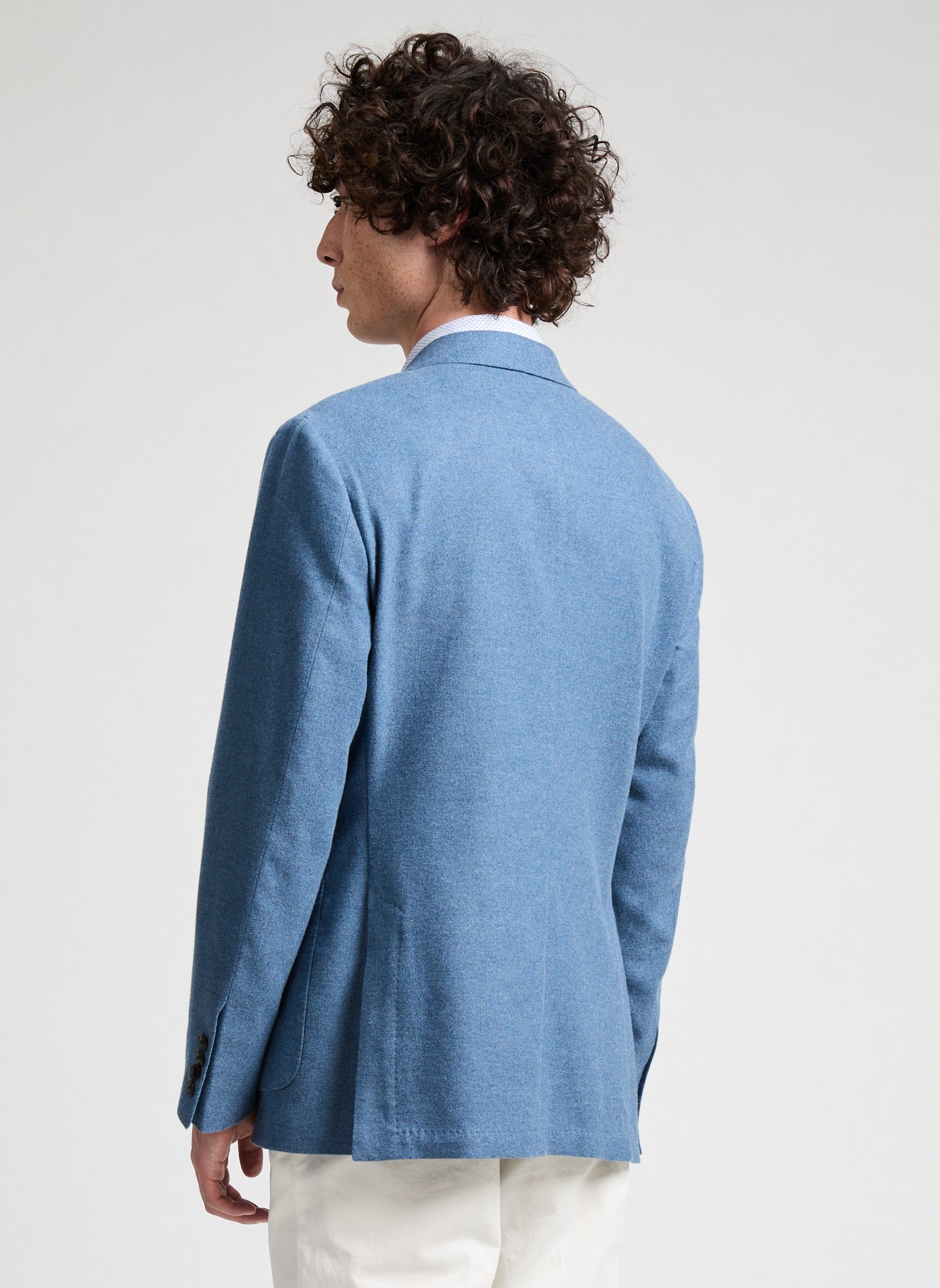 Linen suit jacket FACONNABLE Blue