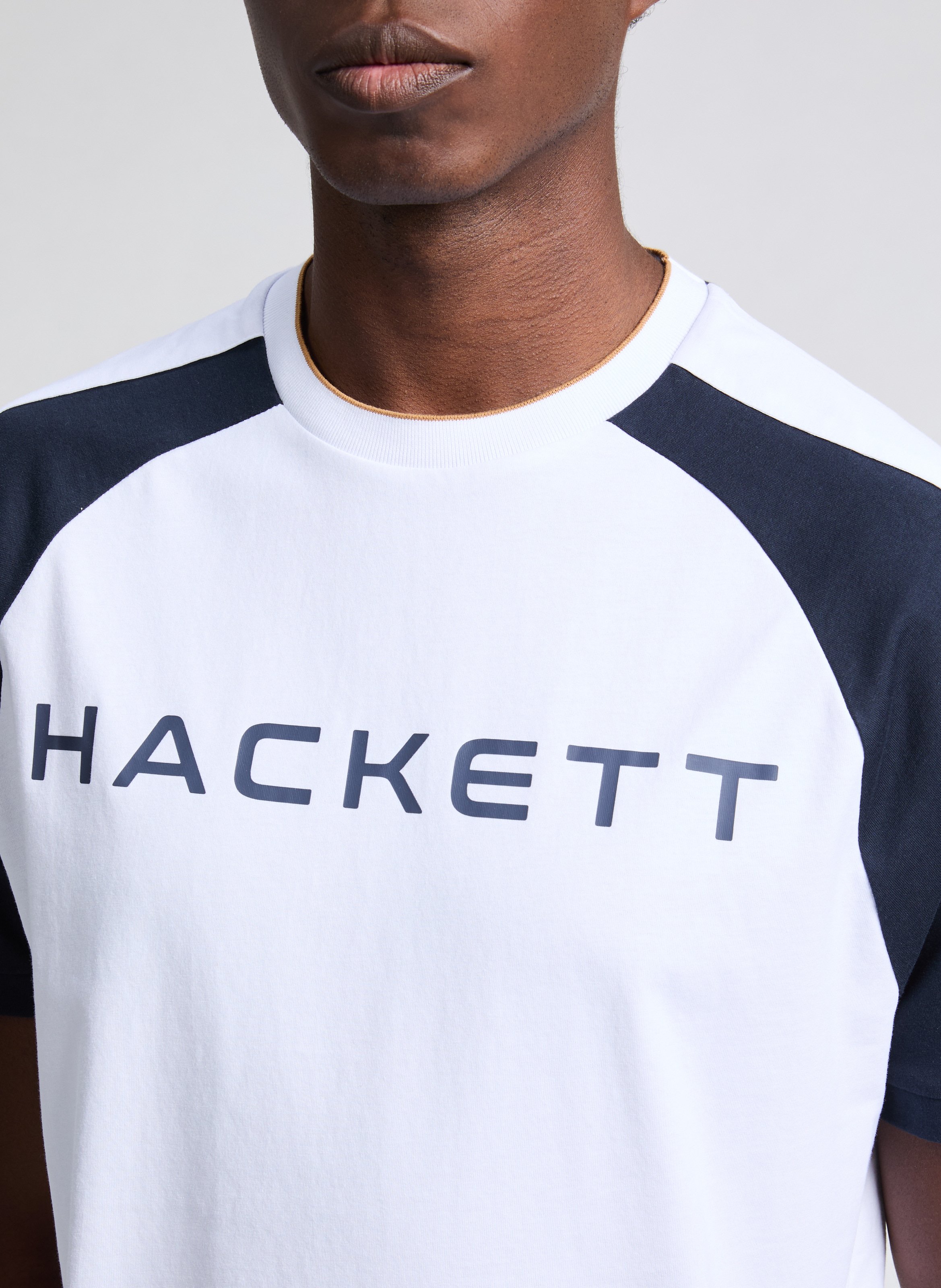 T-shirt à logo en coton  HACKETT Blanc